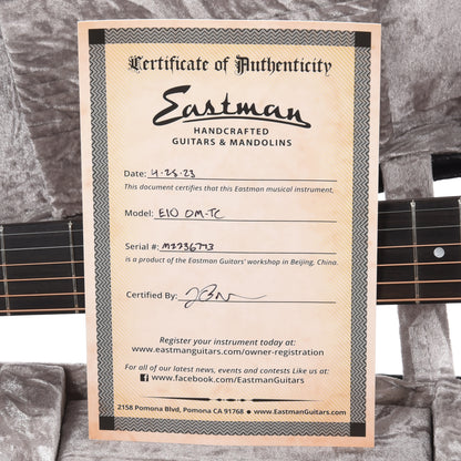 Eastman E10OM-TC Thermo Cured Adirondack Spruce/Mahogany OM Natural