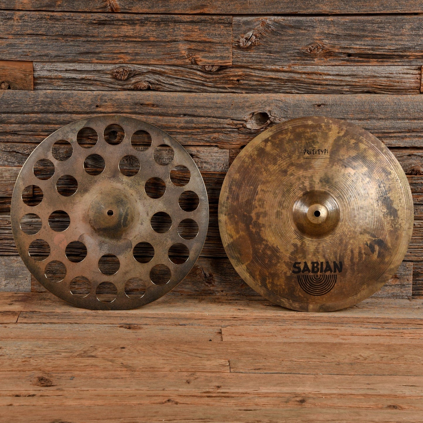 Sabian 16" Prototype AA Sick Hi Hat Cymbals USED Drums and Percussion
