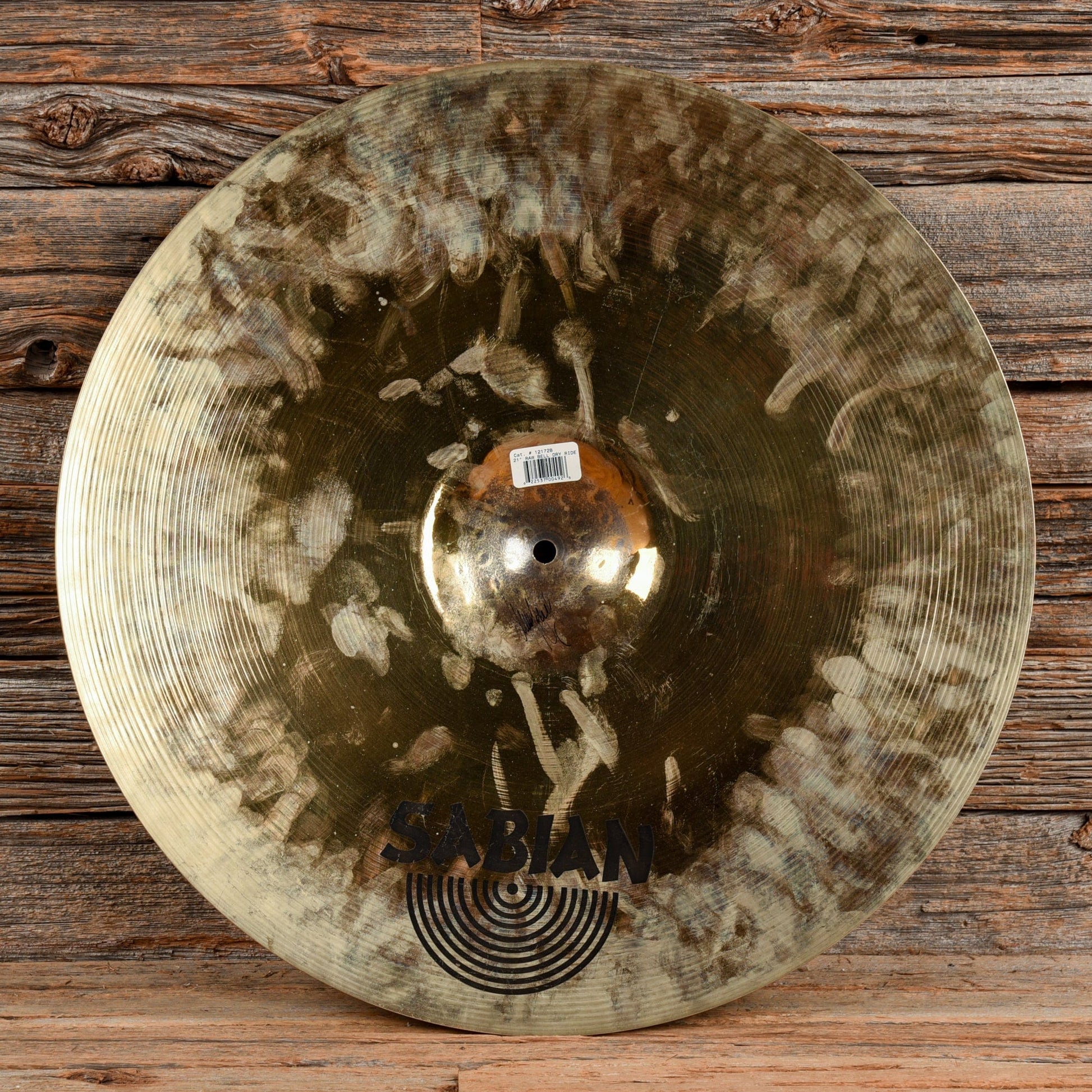 Sabian 21" Hand Hammered Raw Bell Dry Ride Cymbal USED Drums and Percussion