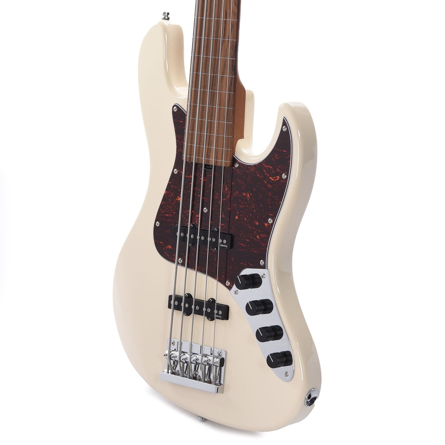 Sadowsky MetroExpress Vintage JJ Lined Fretless Bass 5-String Olympic White High Polish Bass Guitars / 5-String or More