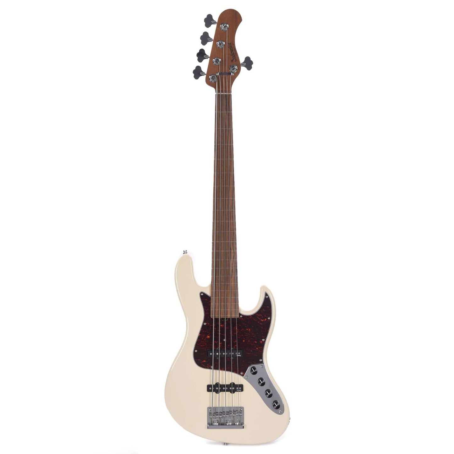 Sadowsky MetroExpress Vintage JJ Lined Fretless Bass 5-String Olympic White High Polish Bass Guitars / 5-String or More