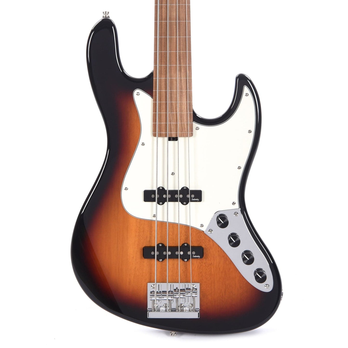 Sadowsky MetroExpress Vintage JJ Lined Fretless Bass Tobacco Sunburst Transparent High Polish Bass Guitars / Fretless