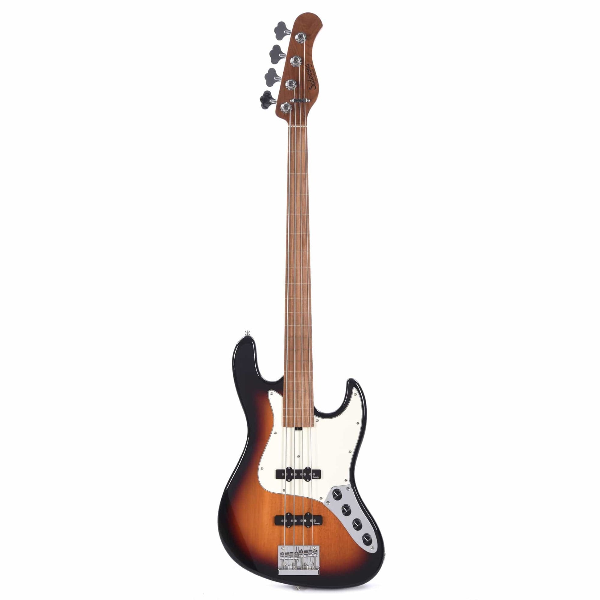 Sadowsky MetroExpress Vintage JJ Lined Fretless Bass Tobacco Sunburst Transparent High Polish Bass Guitars / Fretless