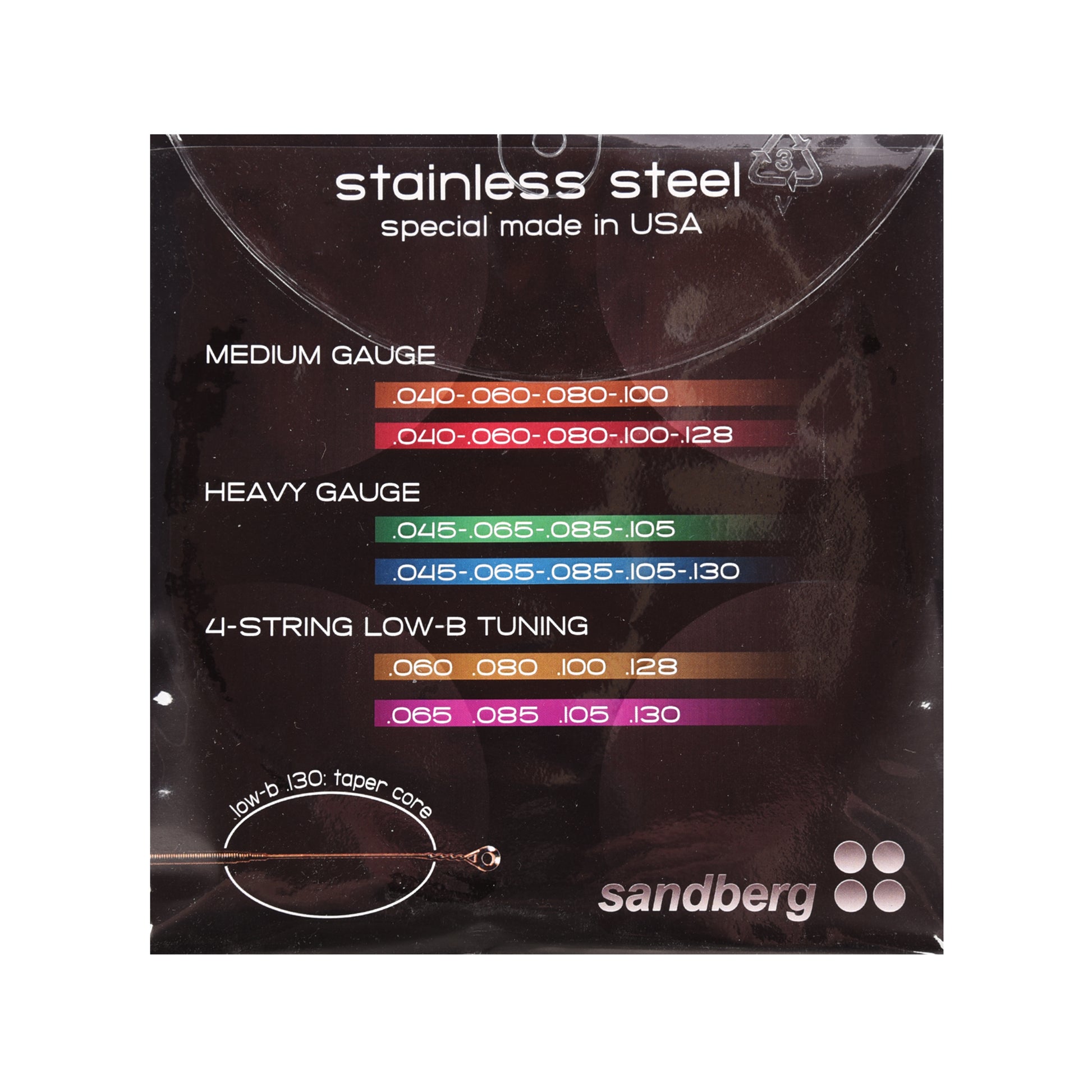 Sandberg Bass Strings 4-String Roundwound Stainless Steel 45-105 Accessories / Strings / Bass Strings
