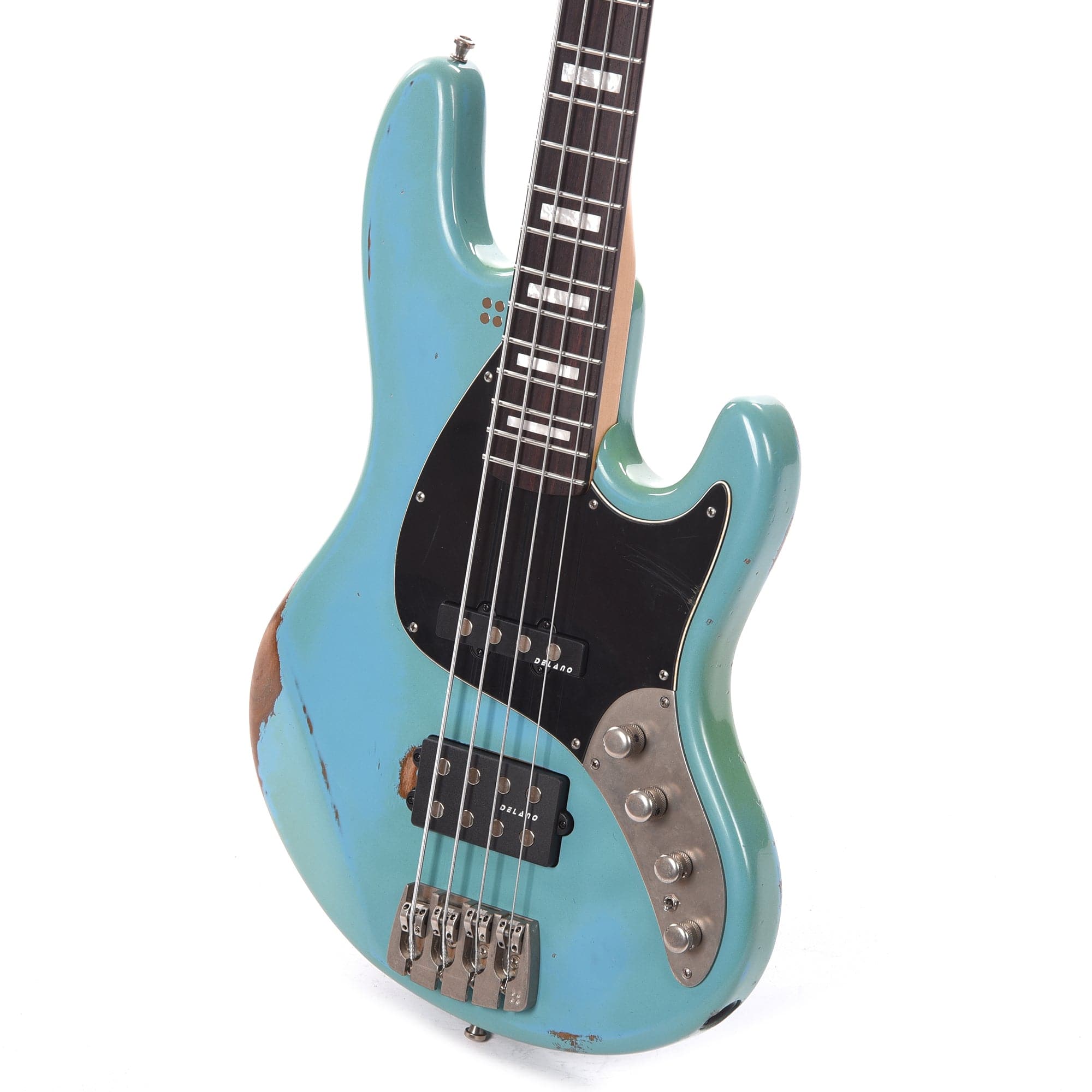 Sandberg California TM Hardcore Aged Roquefort Blue w/Matching Headstock Bass Guitars / 4-String