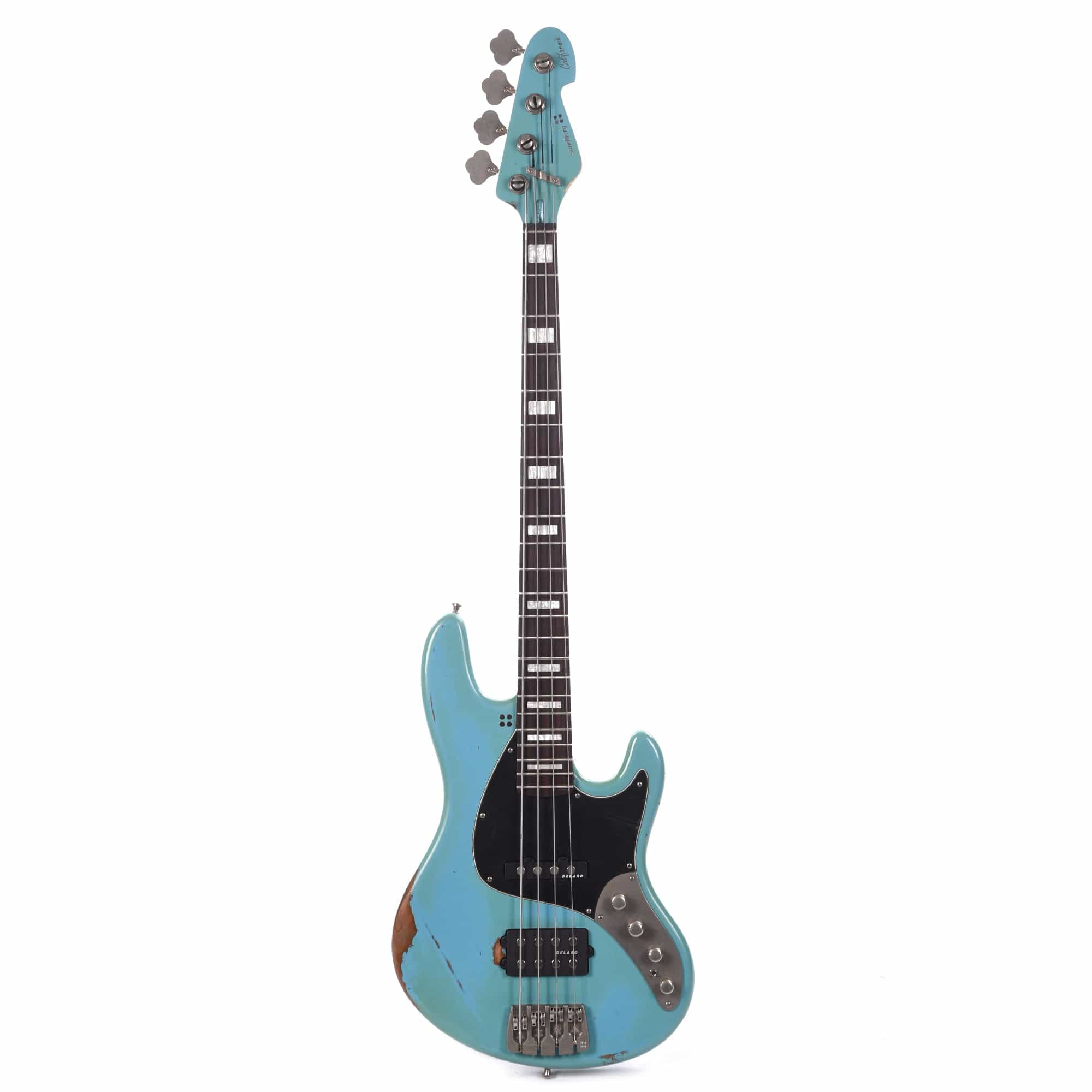 Sandberg California TM Hardcore Aged Roquefort Blue w/Matching Headstock Bass Guitars / 4-String