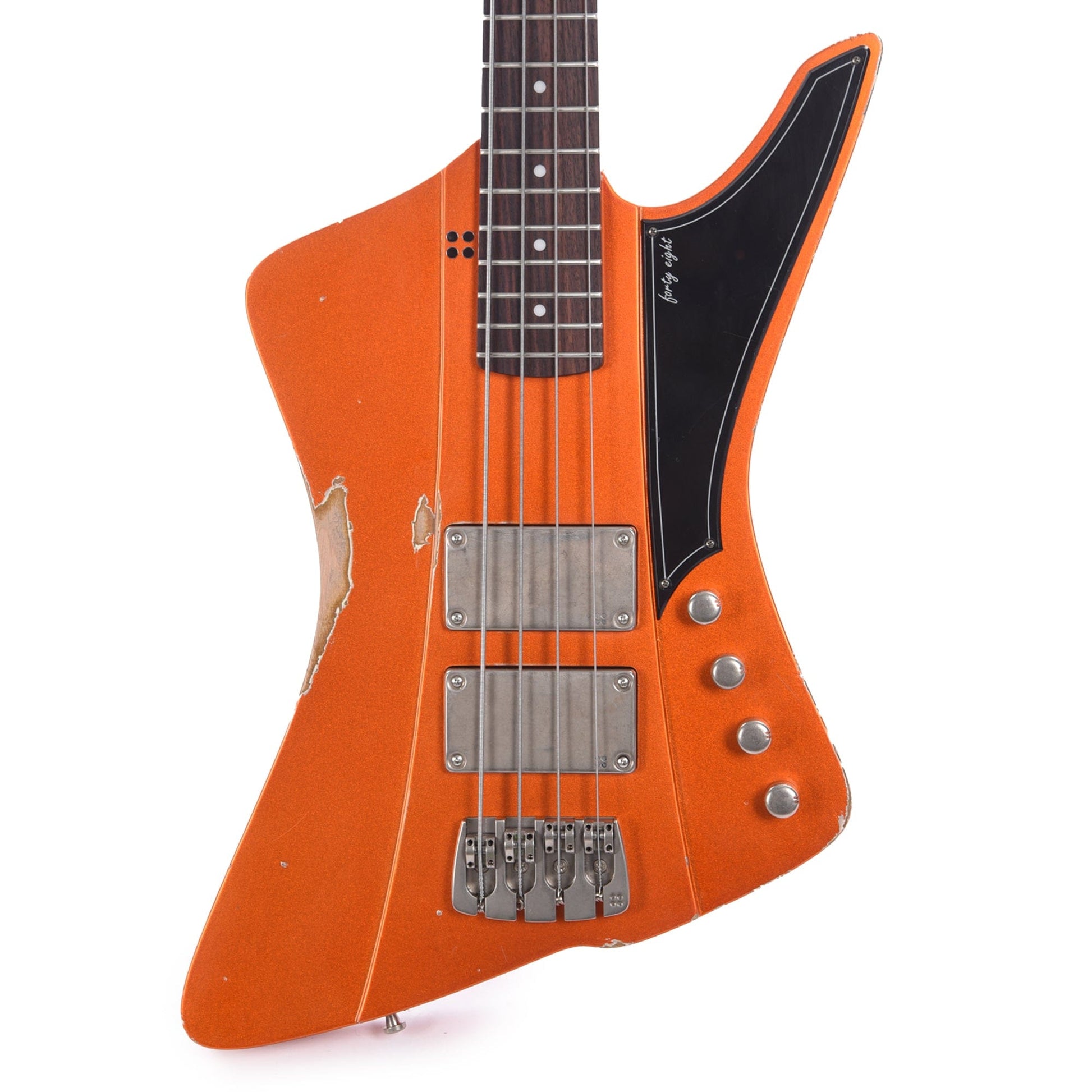 Sandberg Forty Eight Hardcore Aged Orange Metallic w/Matching Headstock Bass Guitars / 4-String