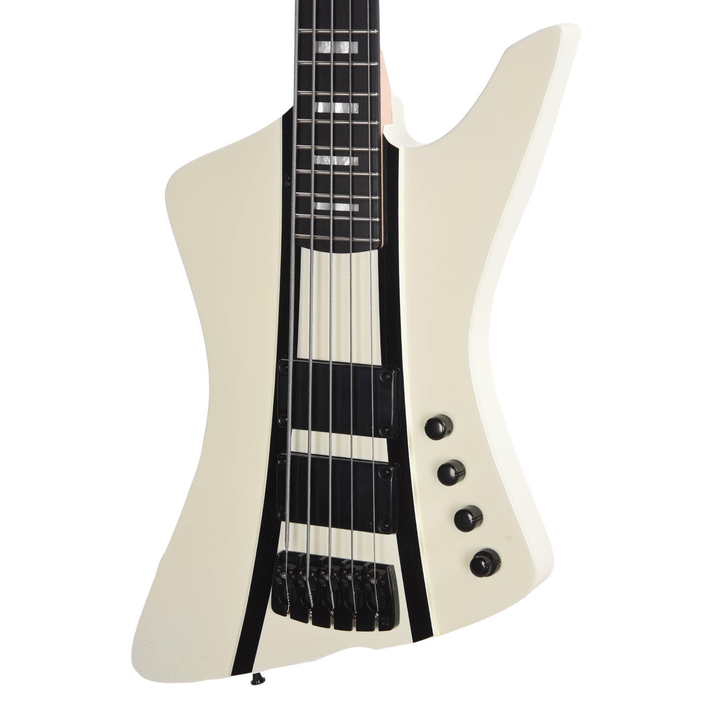 Sandberg Forty Eight 5-String Virgin White High Gloss w/Black Stripes Bass Guitars / 5-String or More