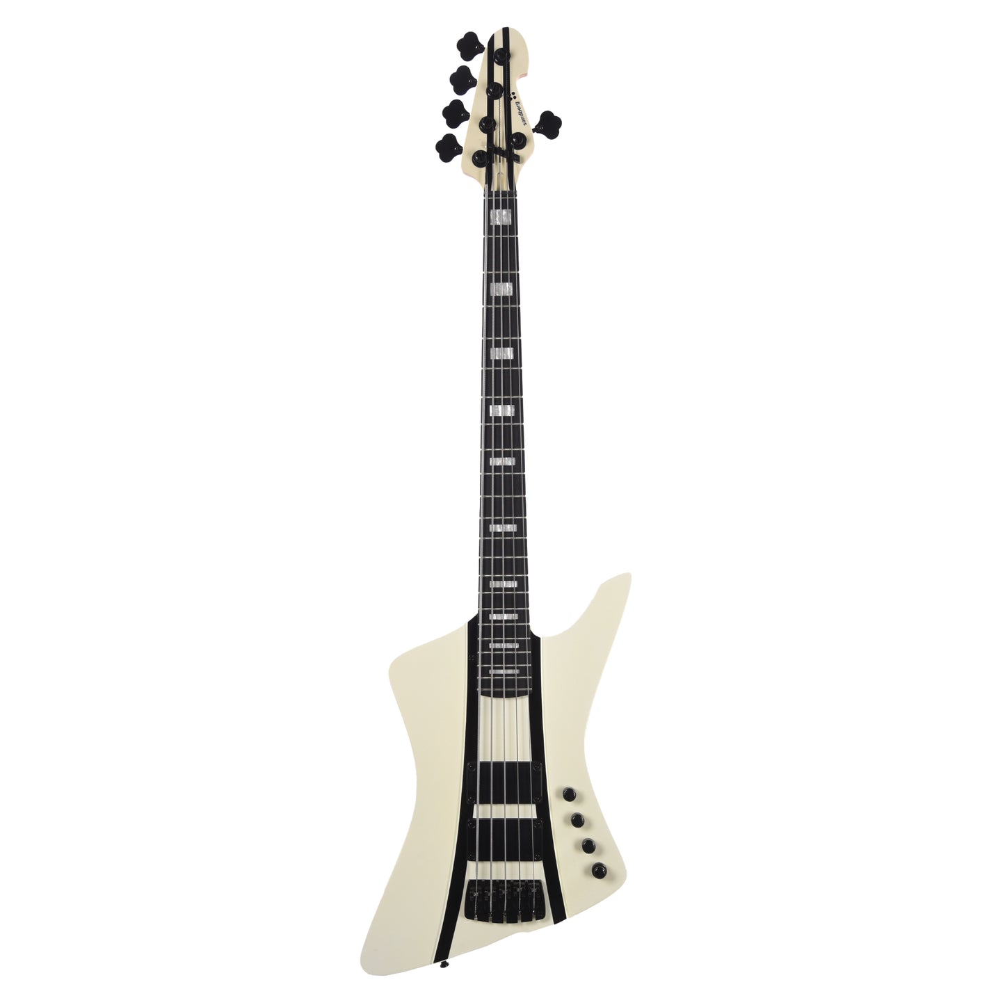 Sandberg Forty Eight 5-String Virgin White High Gloss w/Black Stripes Bass Guitars / 5-String or More