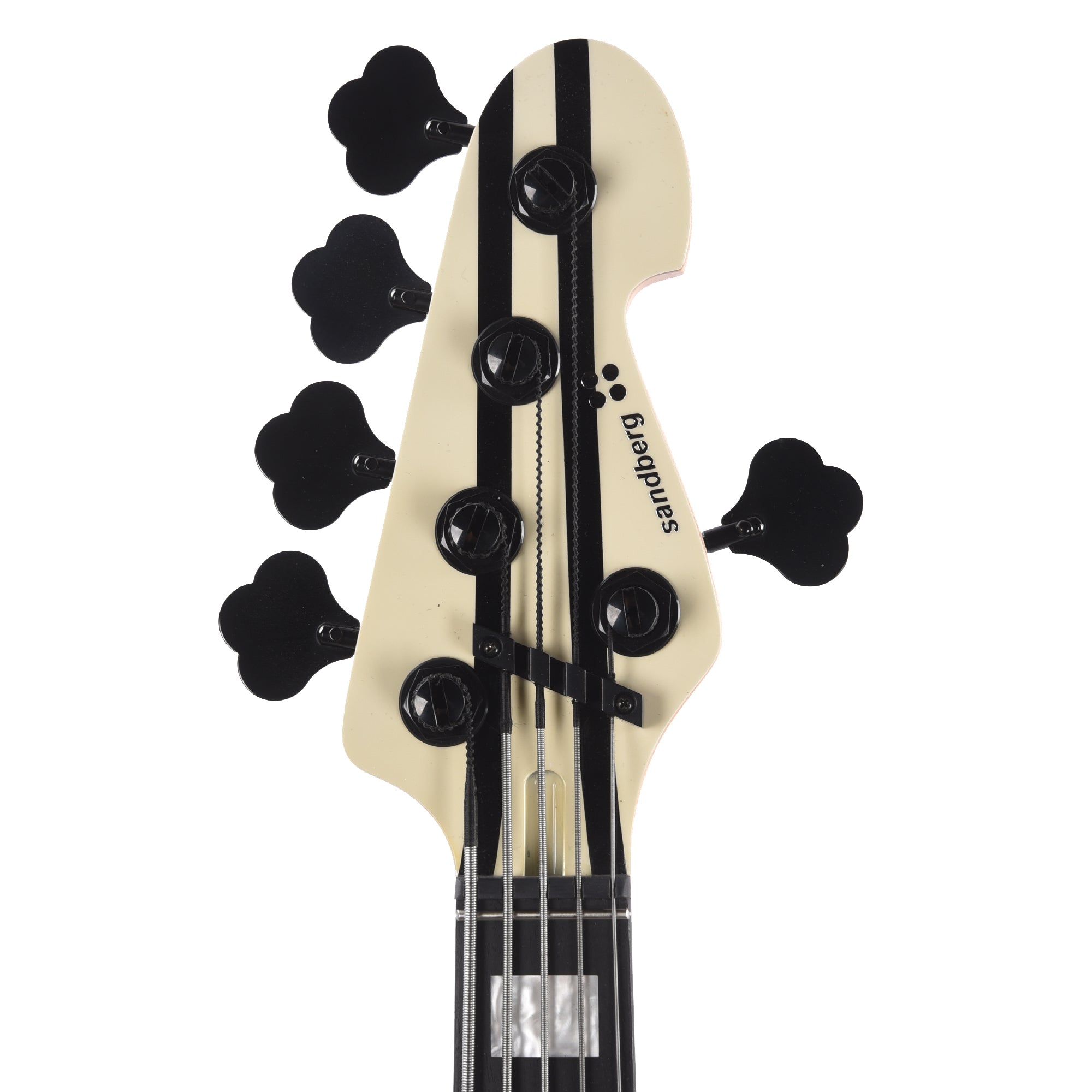 Sandberg Forty Eight 5-String Virgin White High Gloss w/Black Stripes Bass Guitars / 5-String or More