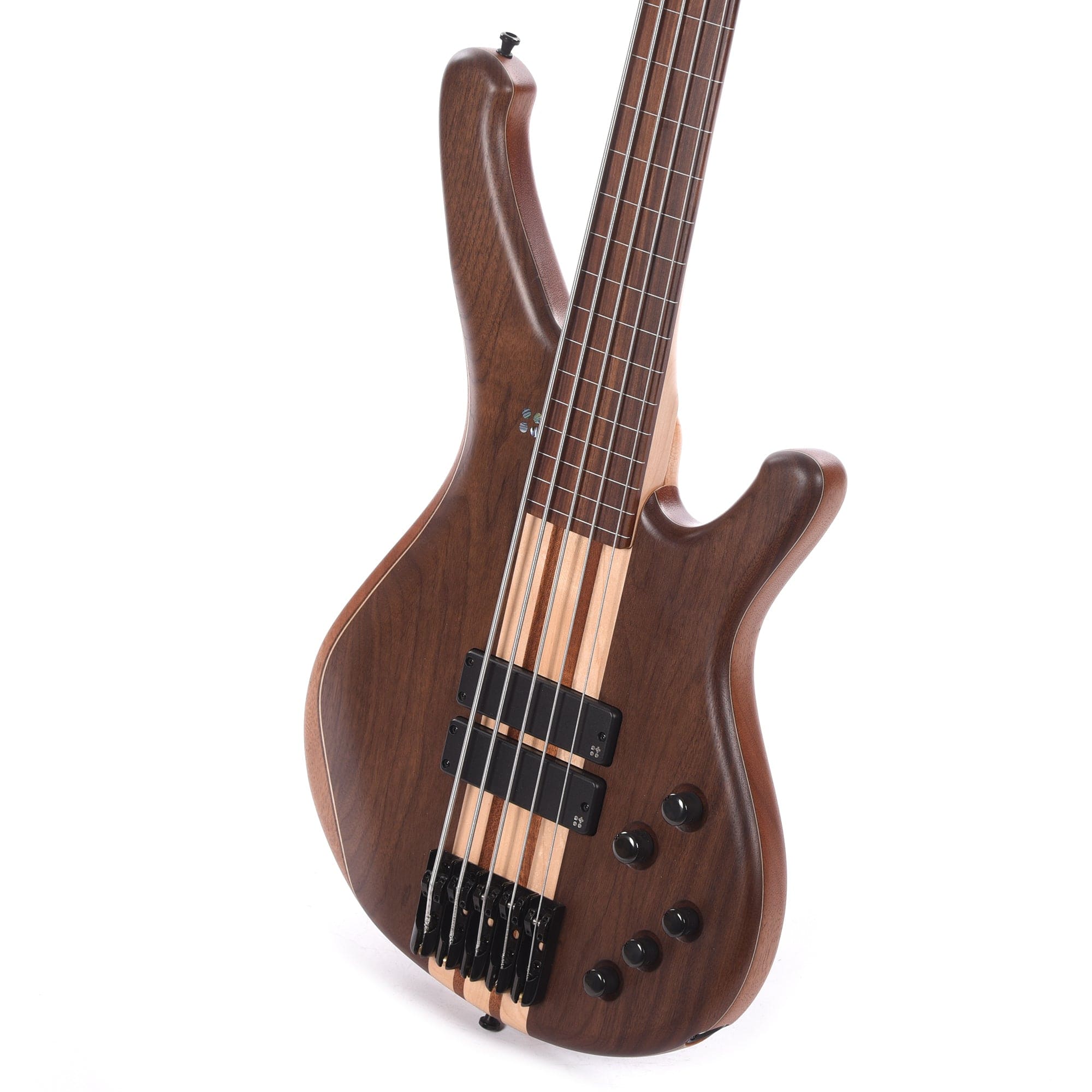 Sandberg Classic Booster Fretless 5-String Walnut Natural w/Matching Headstock Bass Guitars / Fretless
