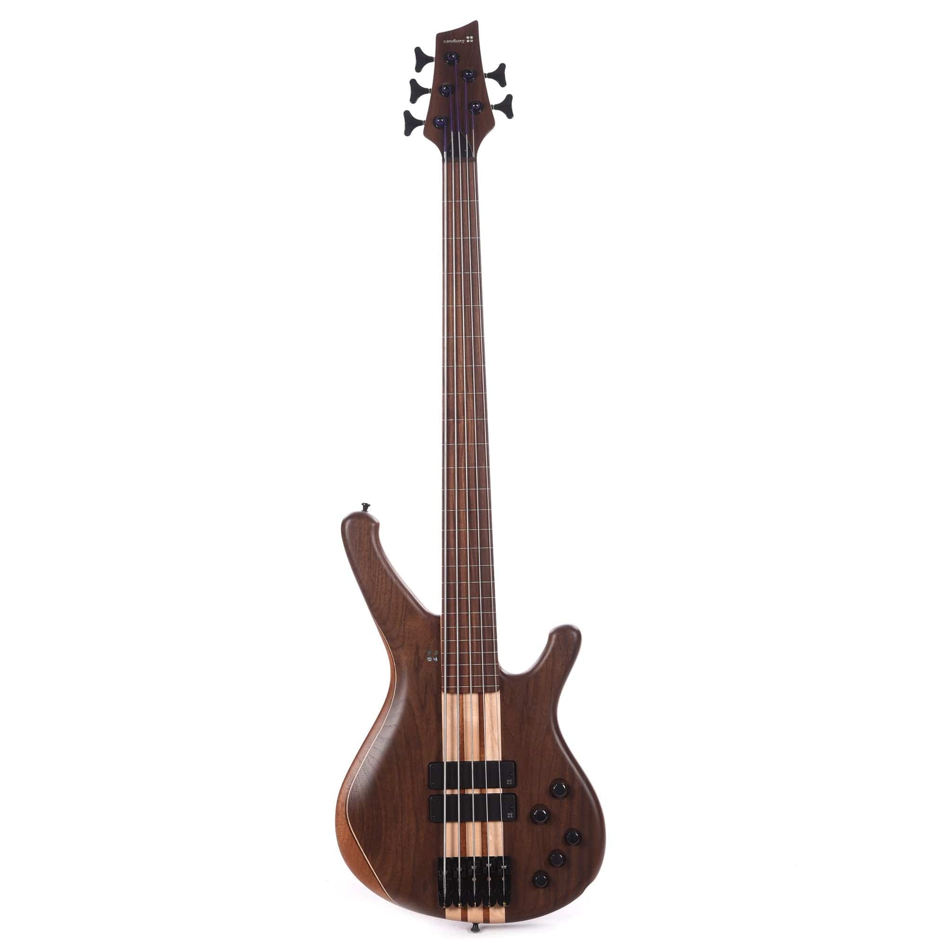 Sandberg Classic Booster Fretless 5-String Walnut Natural w/Matching Headstock Bass Guitars / Fretless