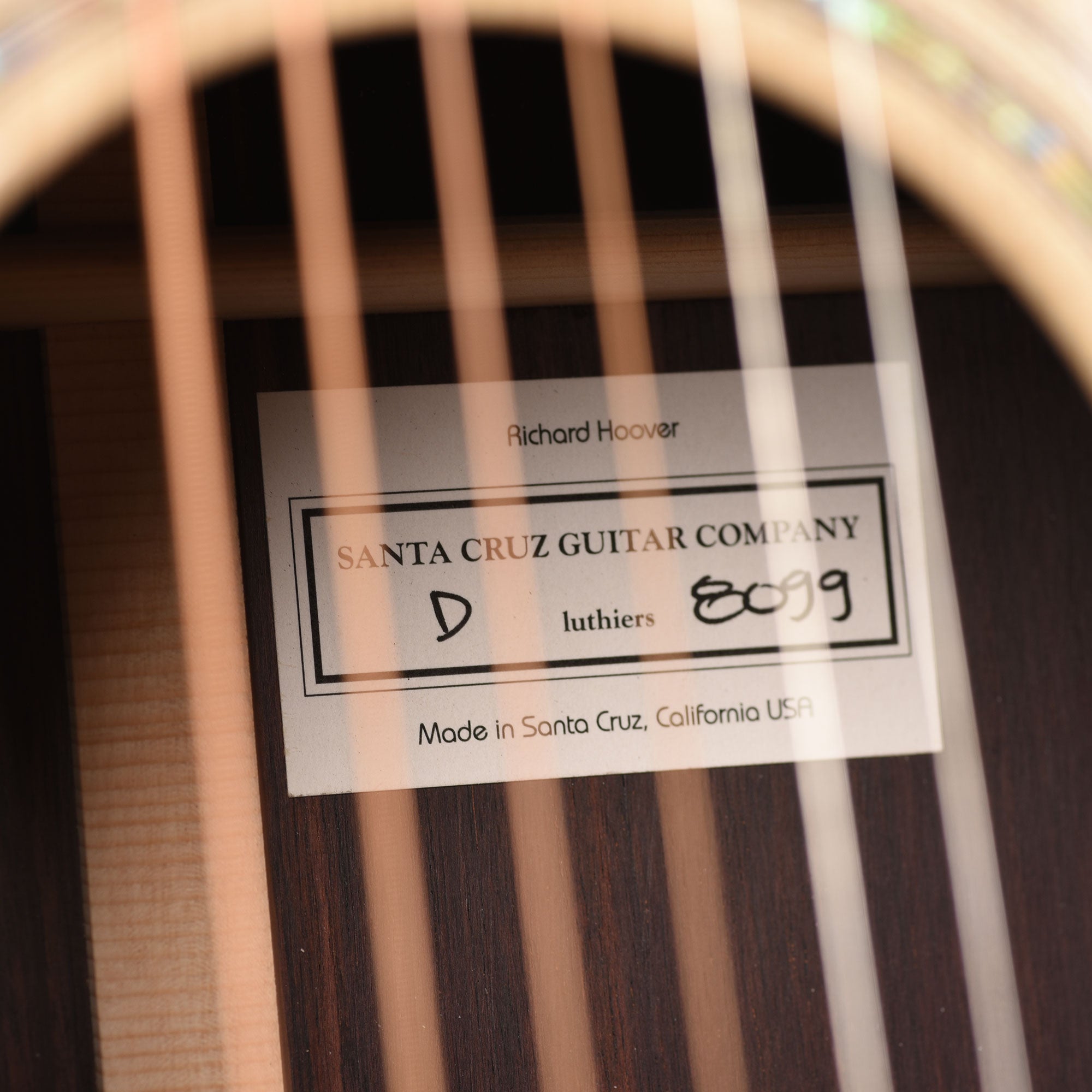 Santa Cruz D Blue Sitka Spruce/Indian Rosewood Natural Acoustic Guitars / Dreadnought