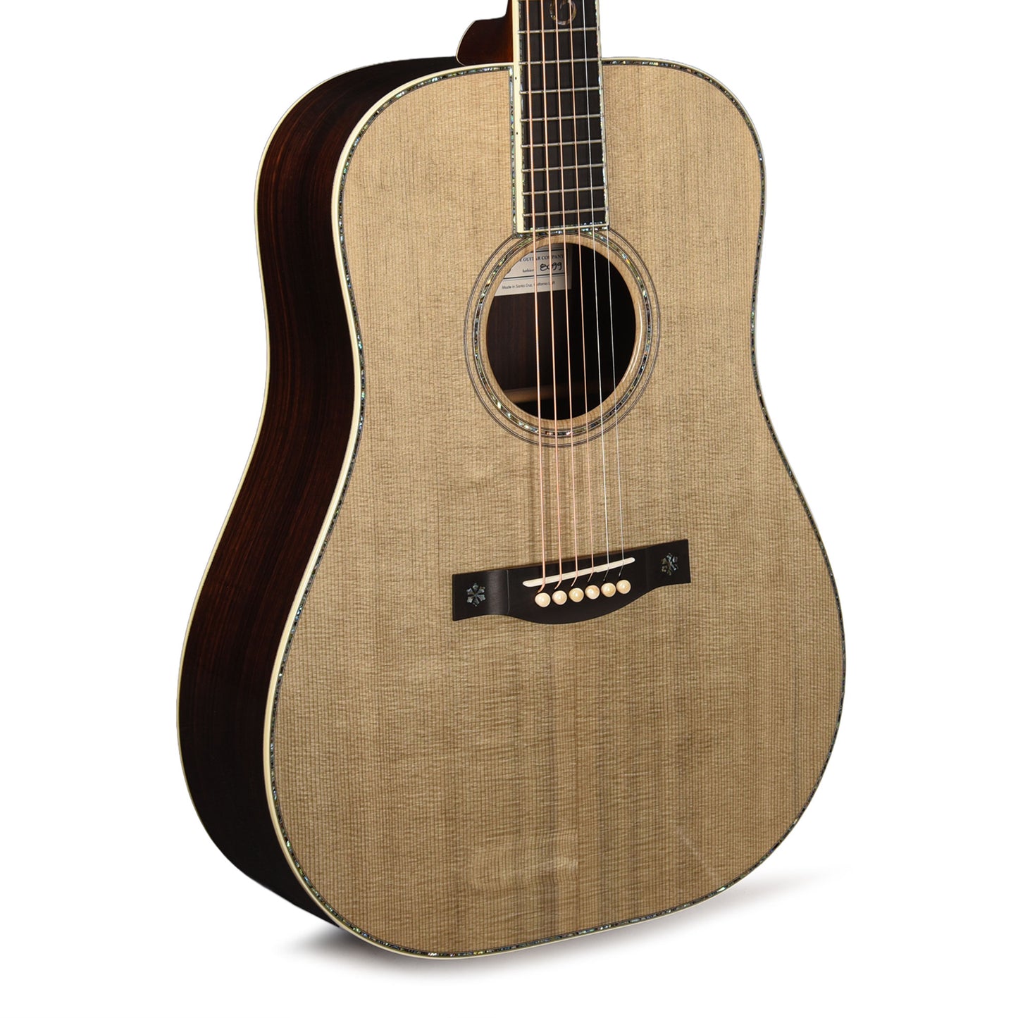 Santa Cruz D Blue Sitka Spruce/Indian Rosewood Natural Acoustic Guitars / Dreadnought