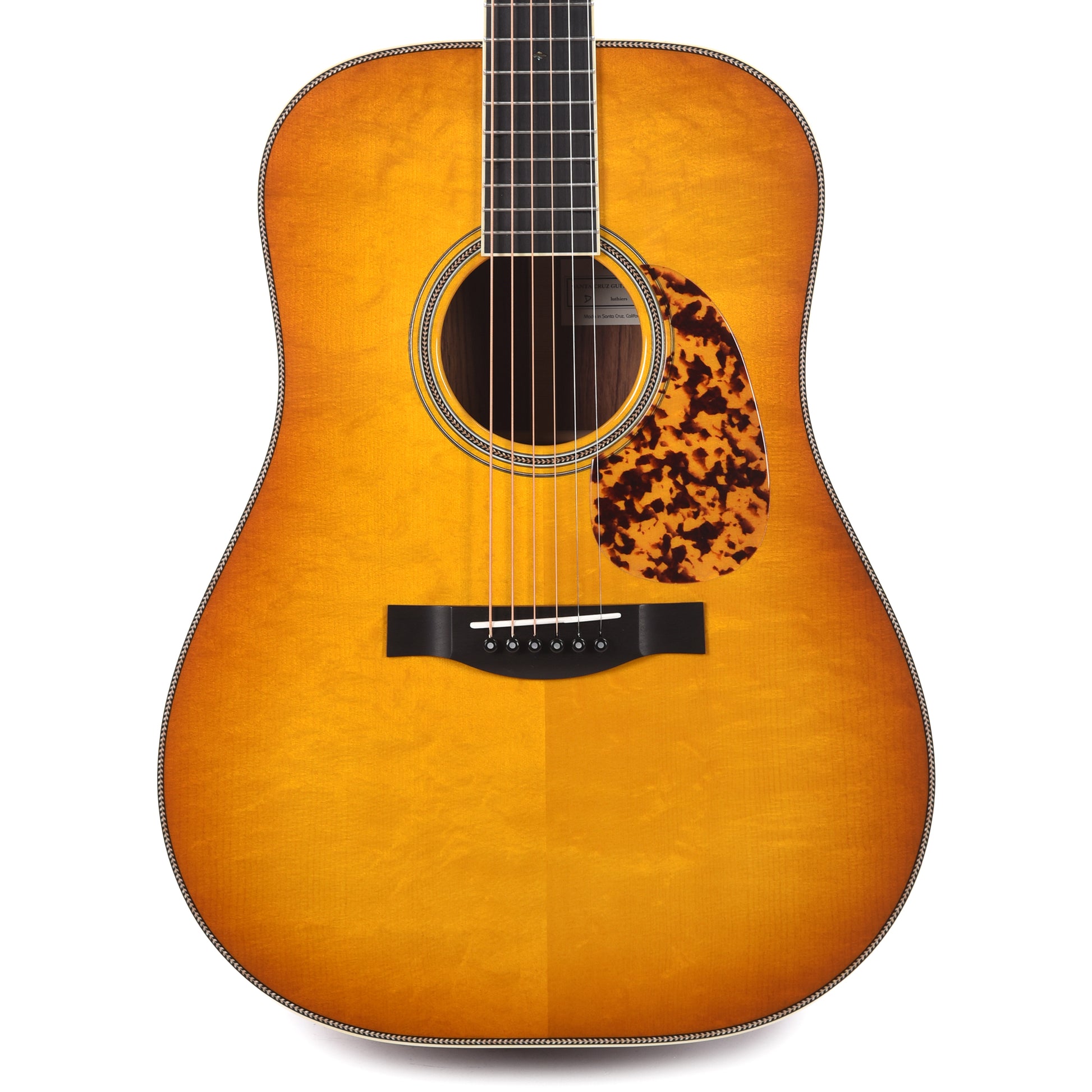 Santa Cruz D/PW Bearclaw German Spruce/Honduran Rosewood Georgia Peach Sunburst Acoustic Guitars / Dreadnought