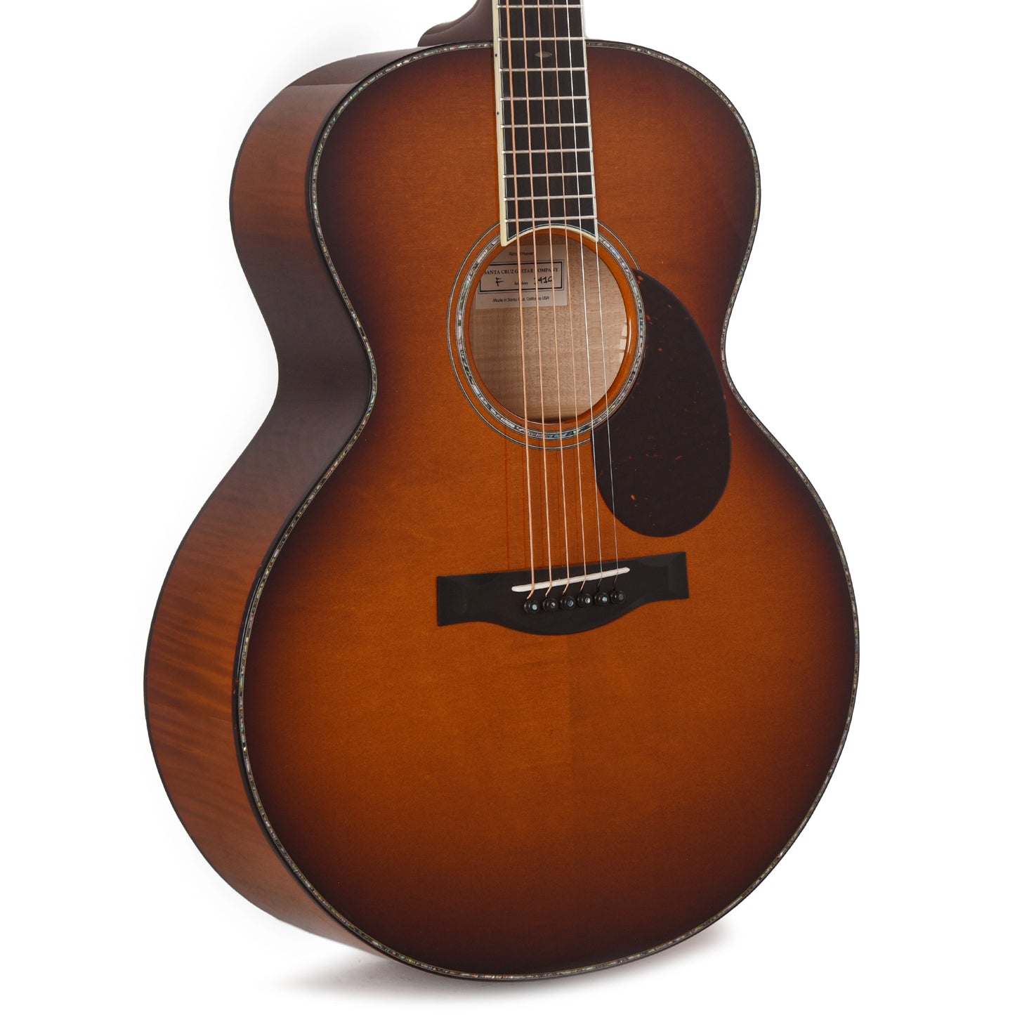Santa Cruz F Model Bearclaw German Spruce/Flamed Maple Full Body Sunburst Acoustic Guitars / OM and Auditorium