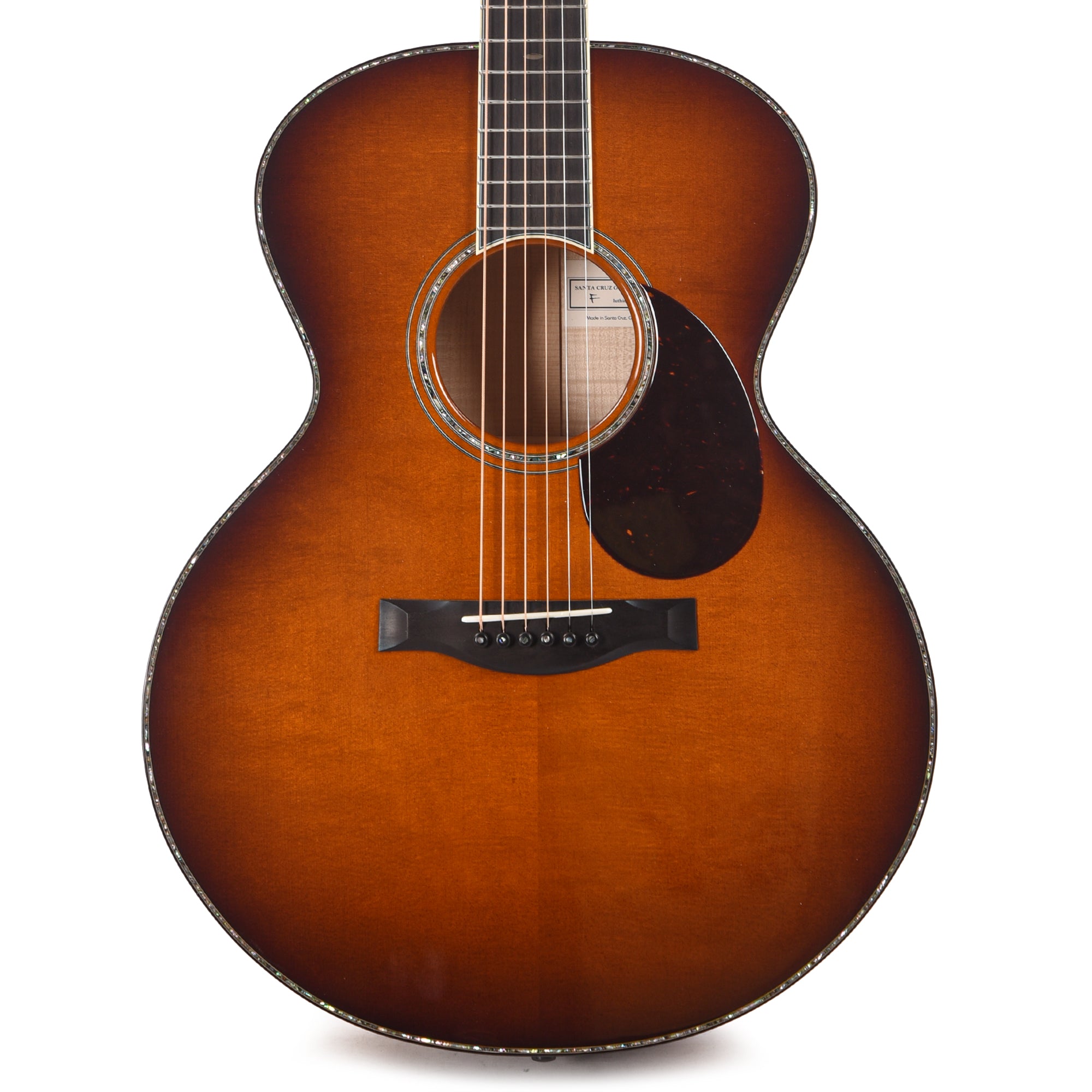Santa Cruz F Model Bearclaw German Spruce/Flamed Maple Full Body Sunburst Acoustic Guitars / OM and Auditorium