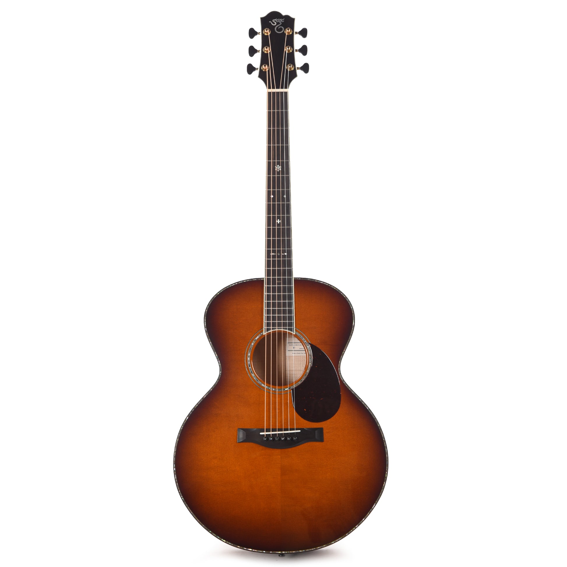 Santa Cruz F Model Bearclaw German Spruce/Flamed Maple Full Body Sunburst Acoustic Guitars / OM and Auditorium