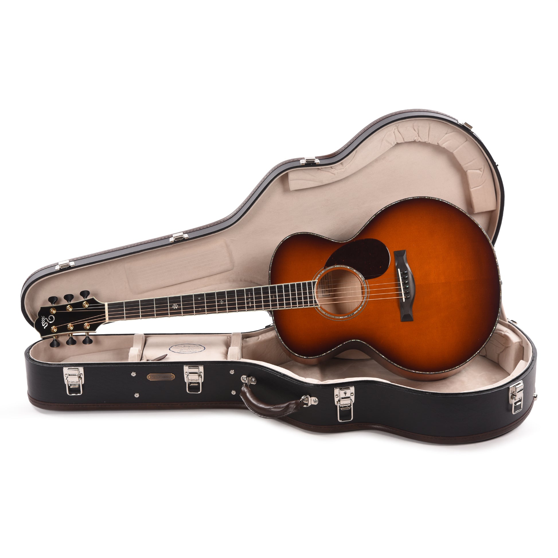 Santa Cruz F Model Bearclaw German Spruce/Flamed Maple Full Body Sunburst Acoustic Guitars / OM and Auditorium
