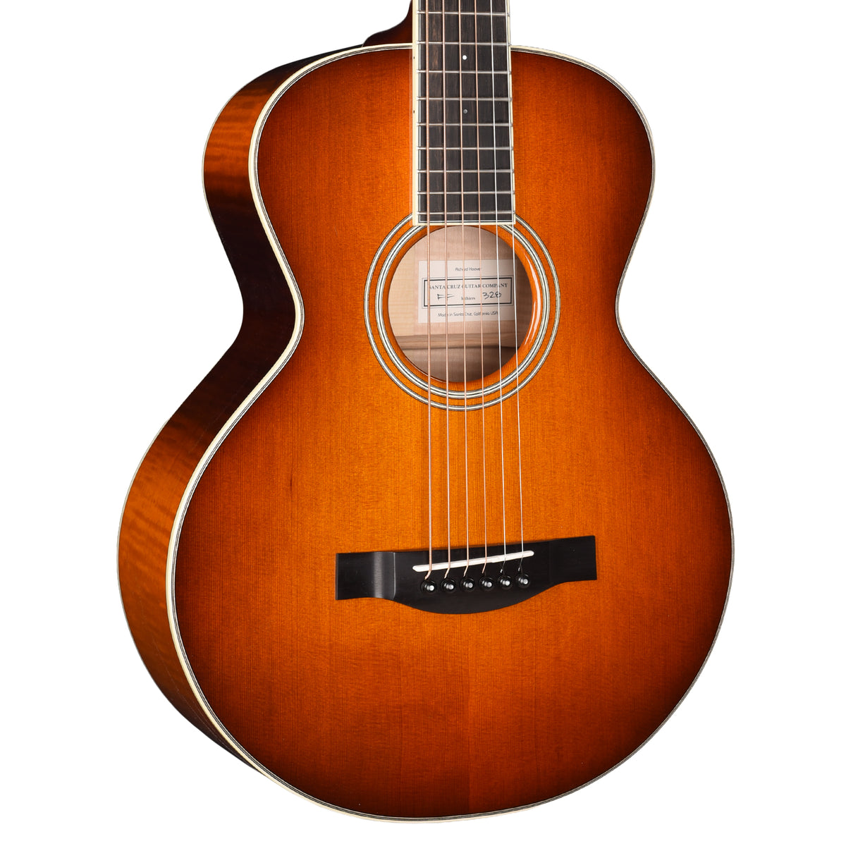 Santa Cruz Firefly Cedar/Flamed Maple Perimeter Sunburst Acoustic Guitars