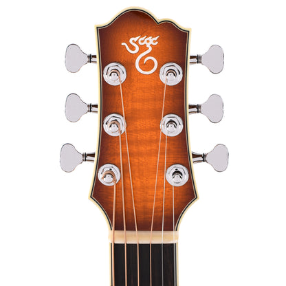 Santa Cruz Firefly Cedar/Flamed Maple Perimeter Sunburst Acoustic Guitars
