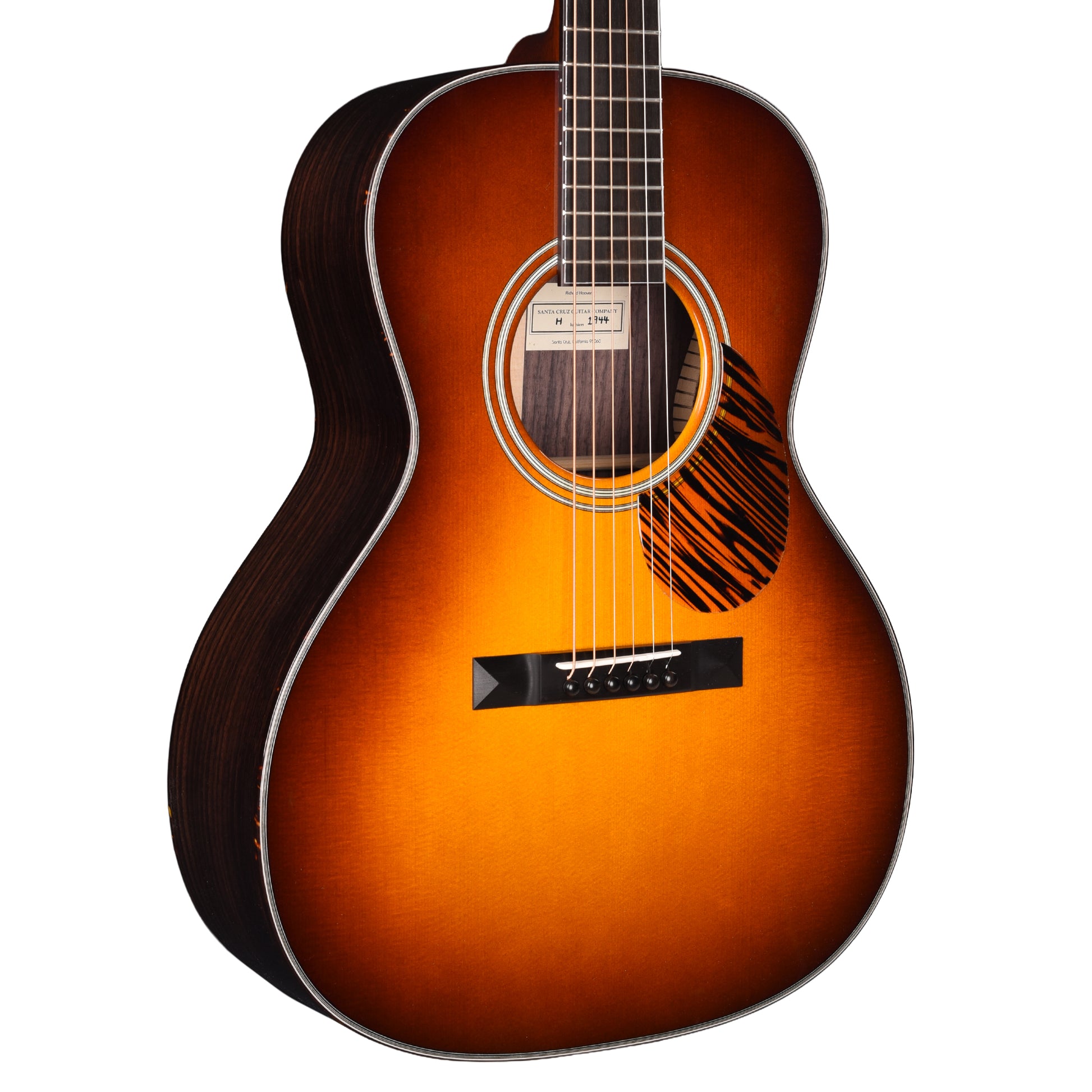 Santa Cruz H Model Sitka Spruce/Indian Rosewood Teardrop Sunburst Acoustic Guitars
