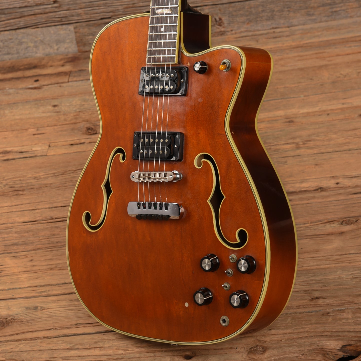 Santly 2 Pickup Hollwobody Sunburst Electric Guitars / Hollow Body
