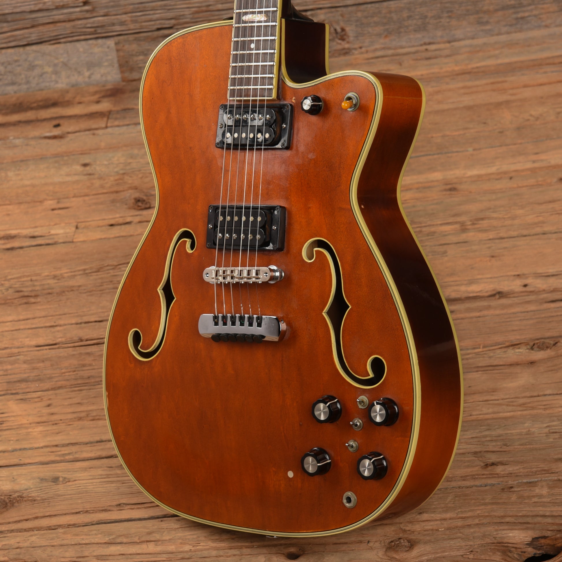 Santly 2 Pickup Hollwobody Sunburst Electric Guitars / Hollow Body