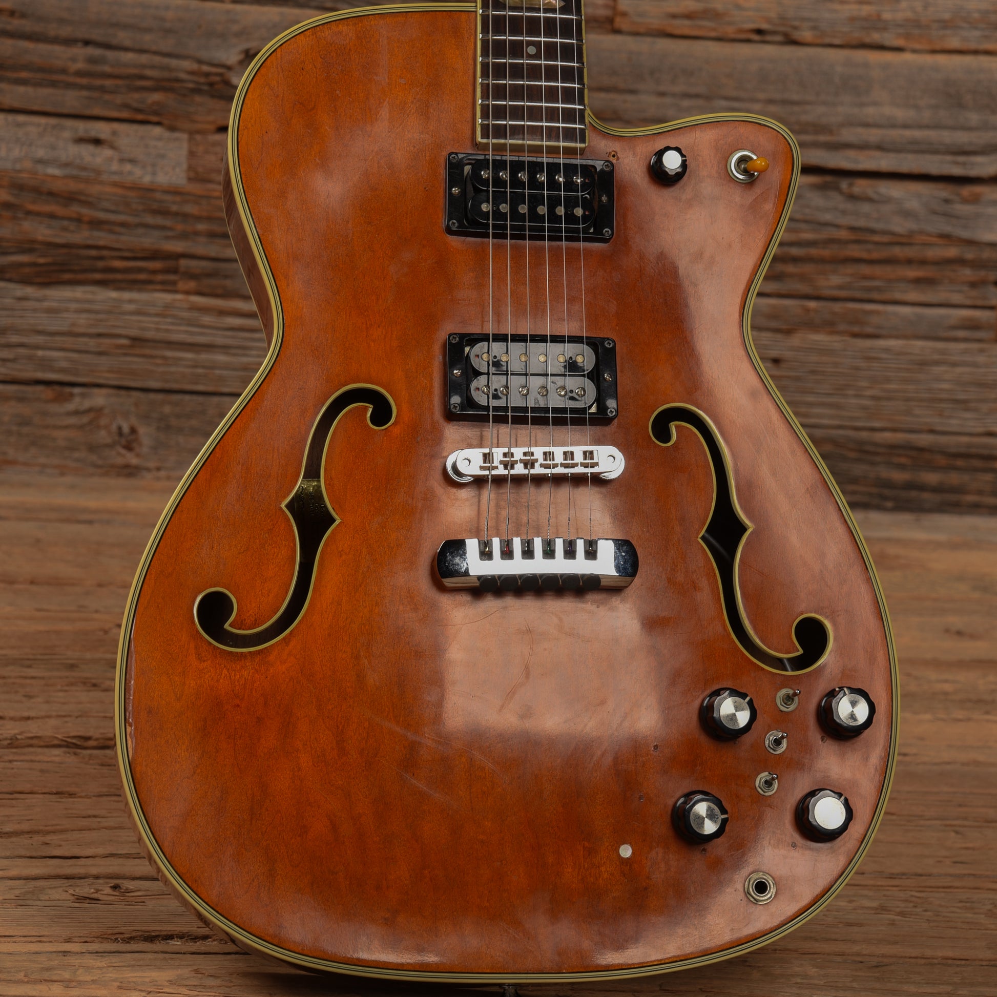 Santly 2 Pickup Hollwobody Sunburst Electric Guitars / Hollow Body