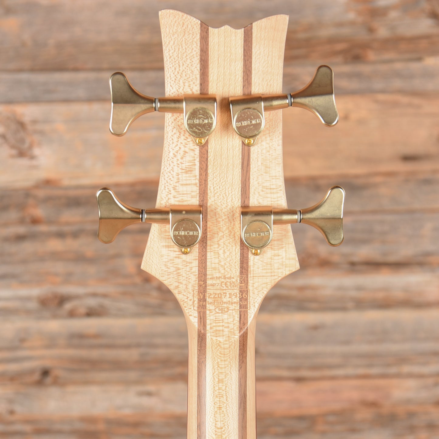 Schecter Stiletto Custom-4 Active Natural Satin 2022 LEFTY Bass Guitars / 4-String
