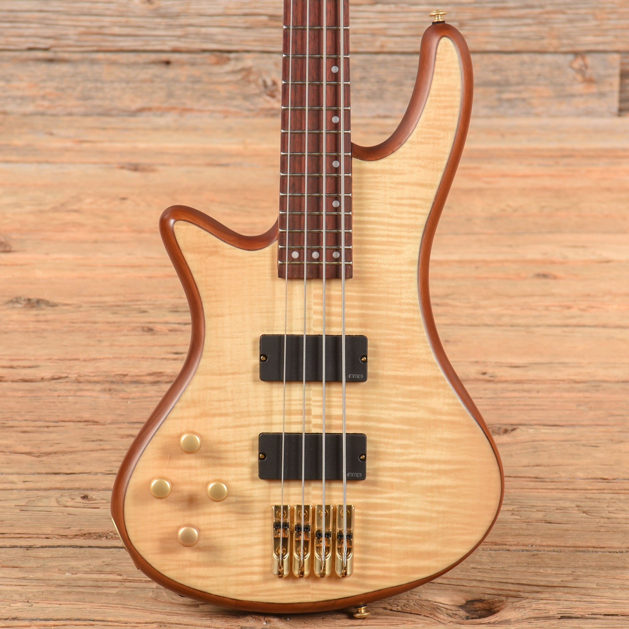 Schecter Stiletto Custom-4 Active Natural Satin 2022 LEFTY Bass Guitars / 4-String