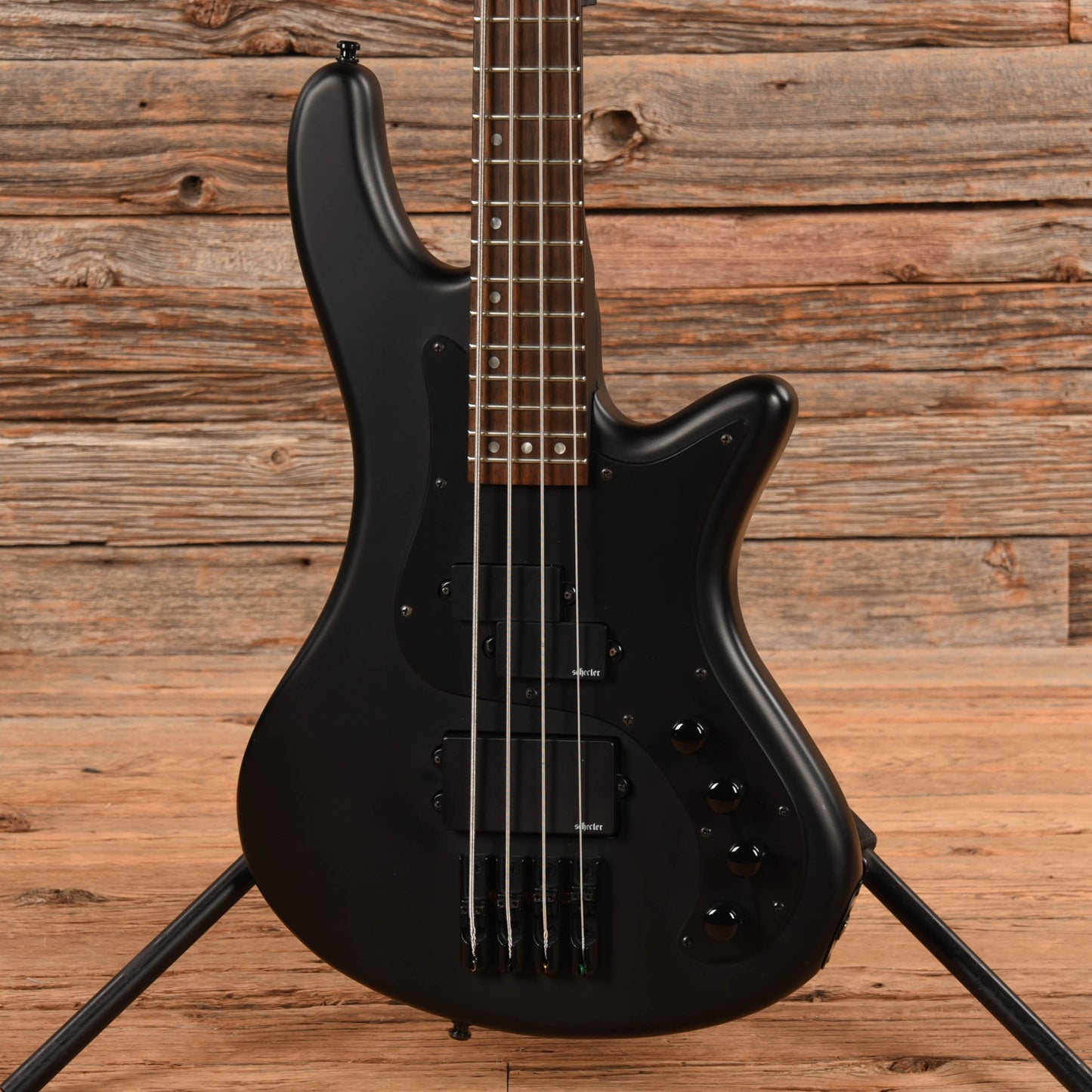 Schecter Stiletto Stealth-4 Satin Black 2019 Bass Guitars / 4-String
