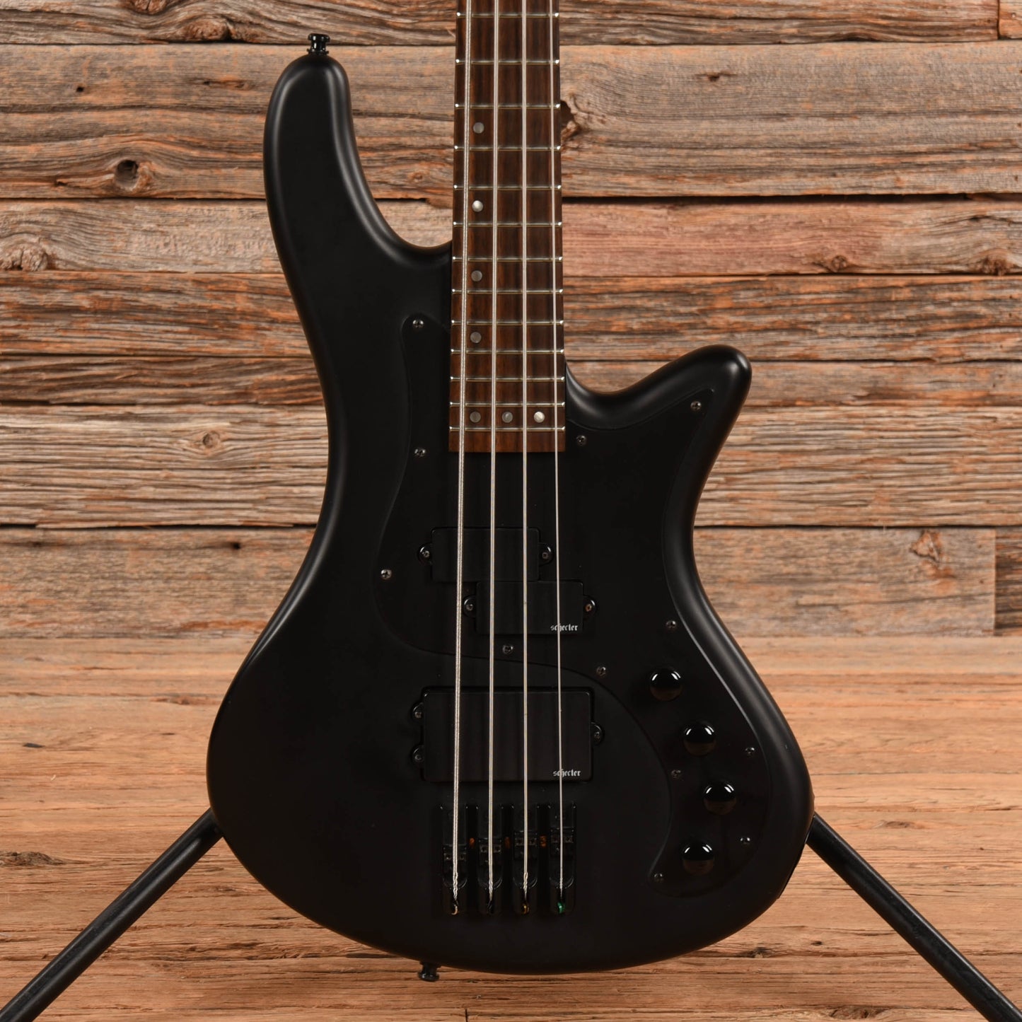 Schecter Stiletto Stealth-4 Satin Black 2019 Bass Guitars / 4-String