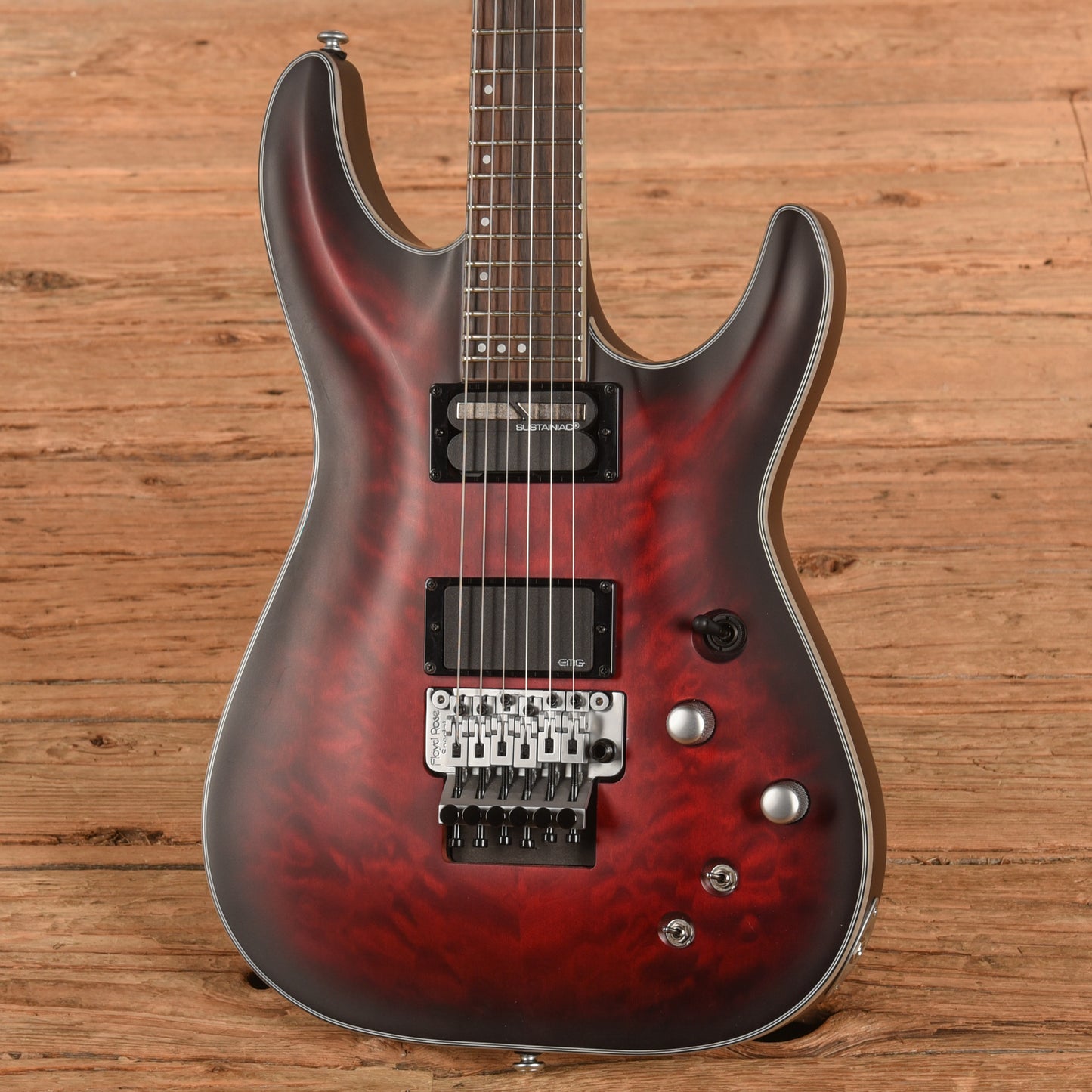 Schecter C-1 Platinum FR S Sustainiac Crimson Red Burst Satin 2024 Electric Guitars