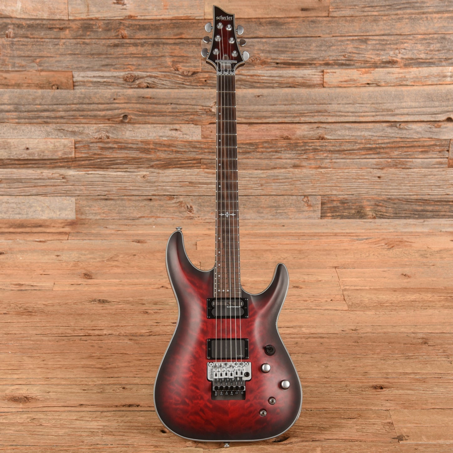 Schecter C-1 Platinum FR S Sustainiac Crimson Red Burst Satin 2024 Electric Guitars