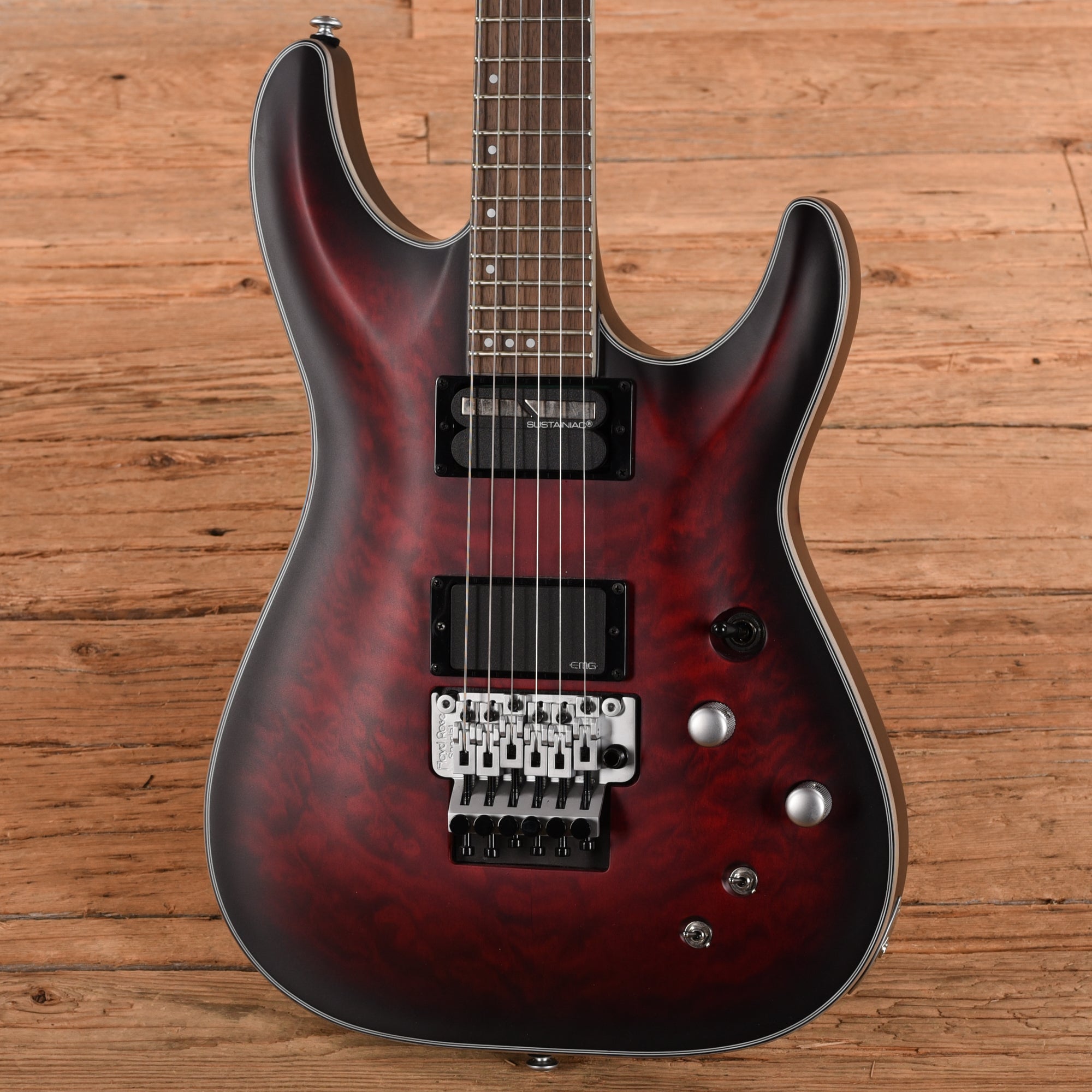 Schecter Diamond Series C-1 Platinum FR S Sustainiac Crimson Red Burst Stain 2024 Electric Guitars