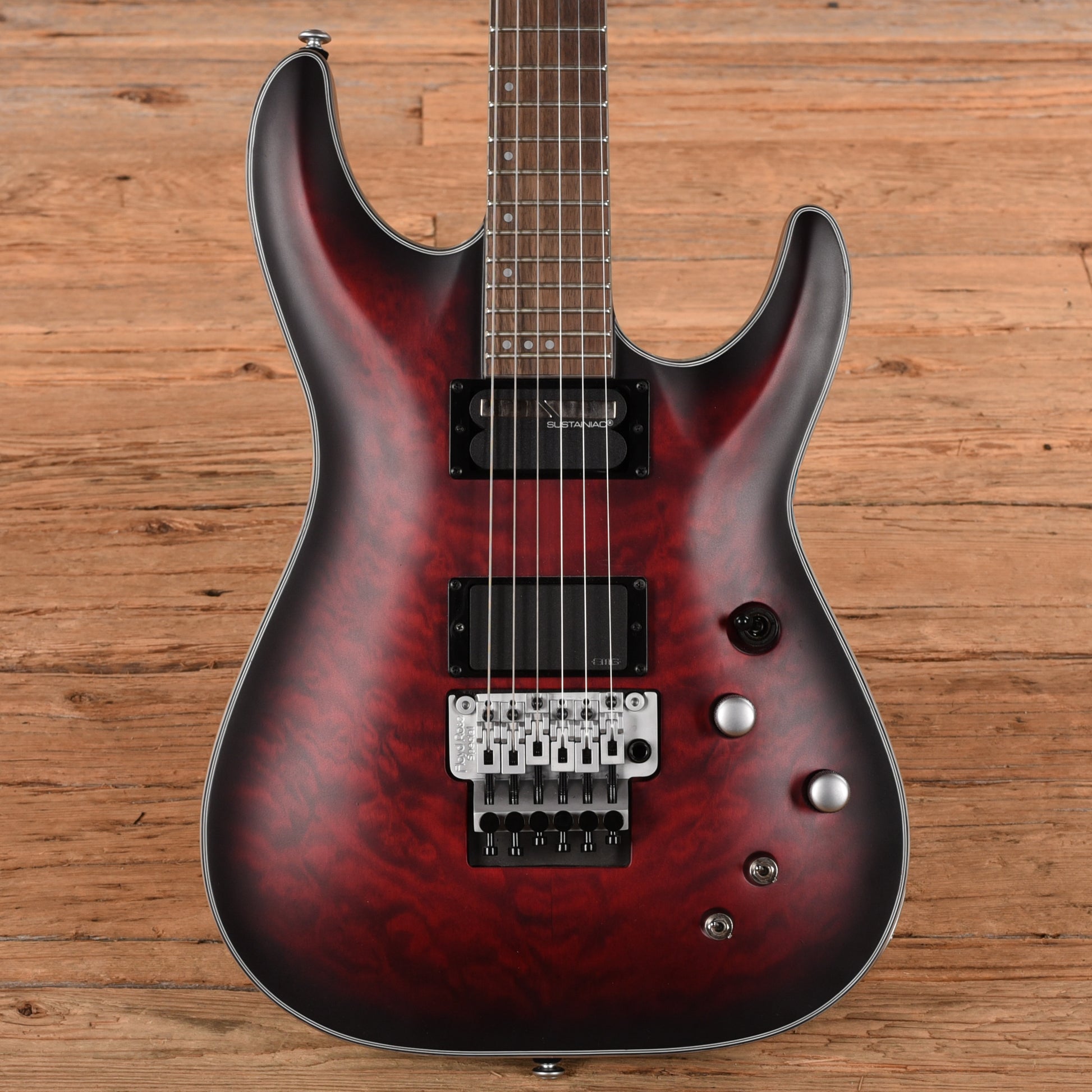 Schecter Diamond Series C-1 Platinum FR S Sustainiac Crimson Red Burst Stain 2024 Electric Guitars