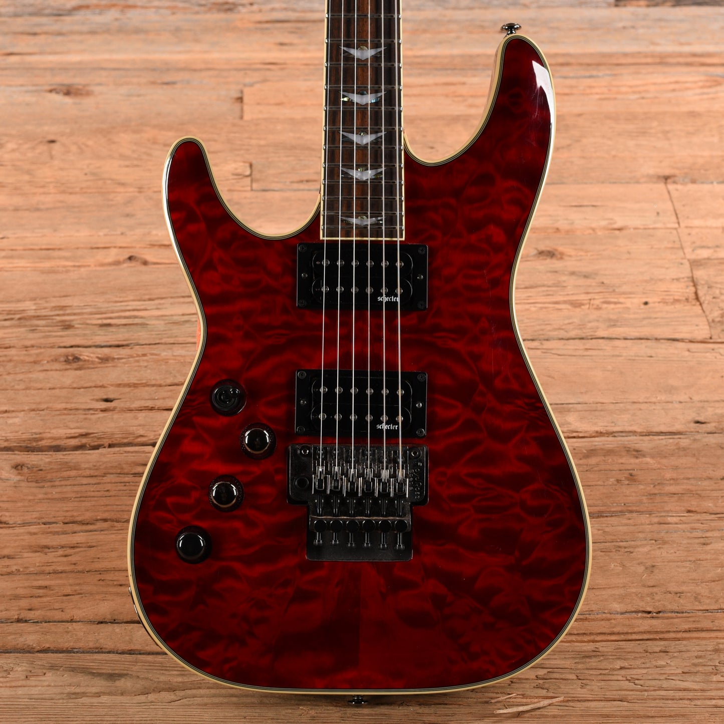 Schecter Omen Extreme-FR Red 2017 LEFTY Electric Guitars