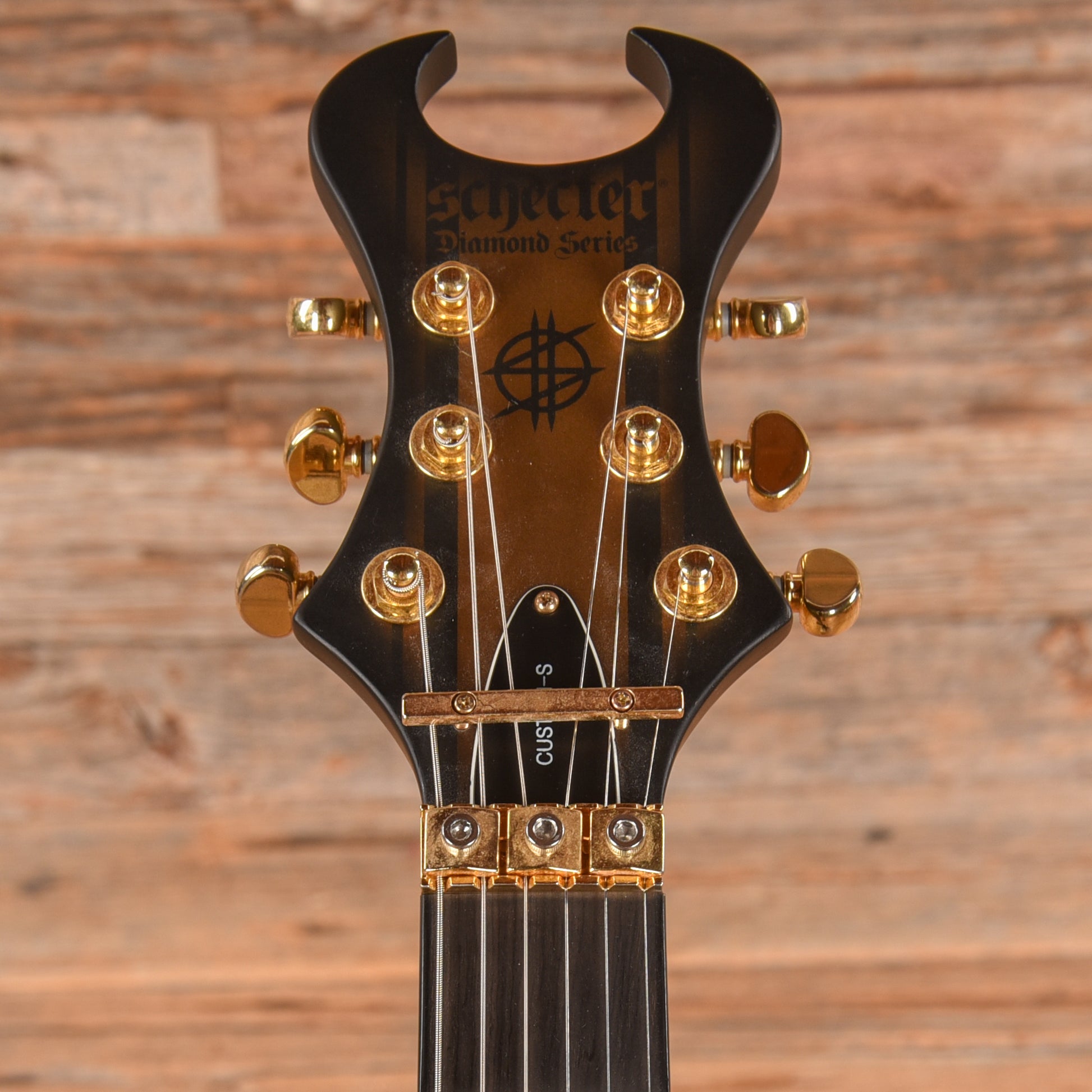 Schecter Synyster Gates Signature Synyster Custom-S Sustainiac Black/Gold Electric Guitars
