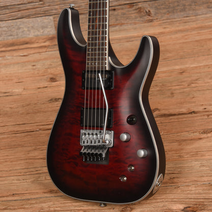 Schecter C-1 Platinum FR S Sustainiac Crimson Red Burst Satin Electric Guitars / Solid Body