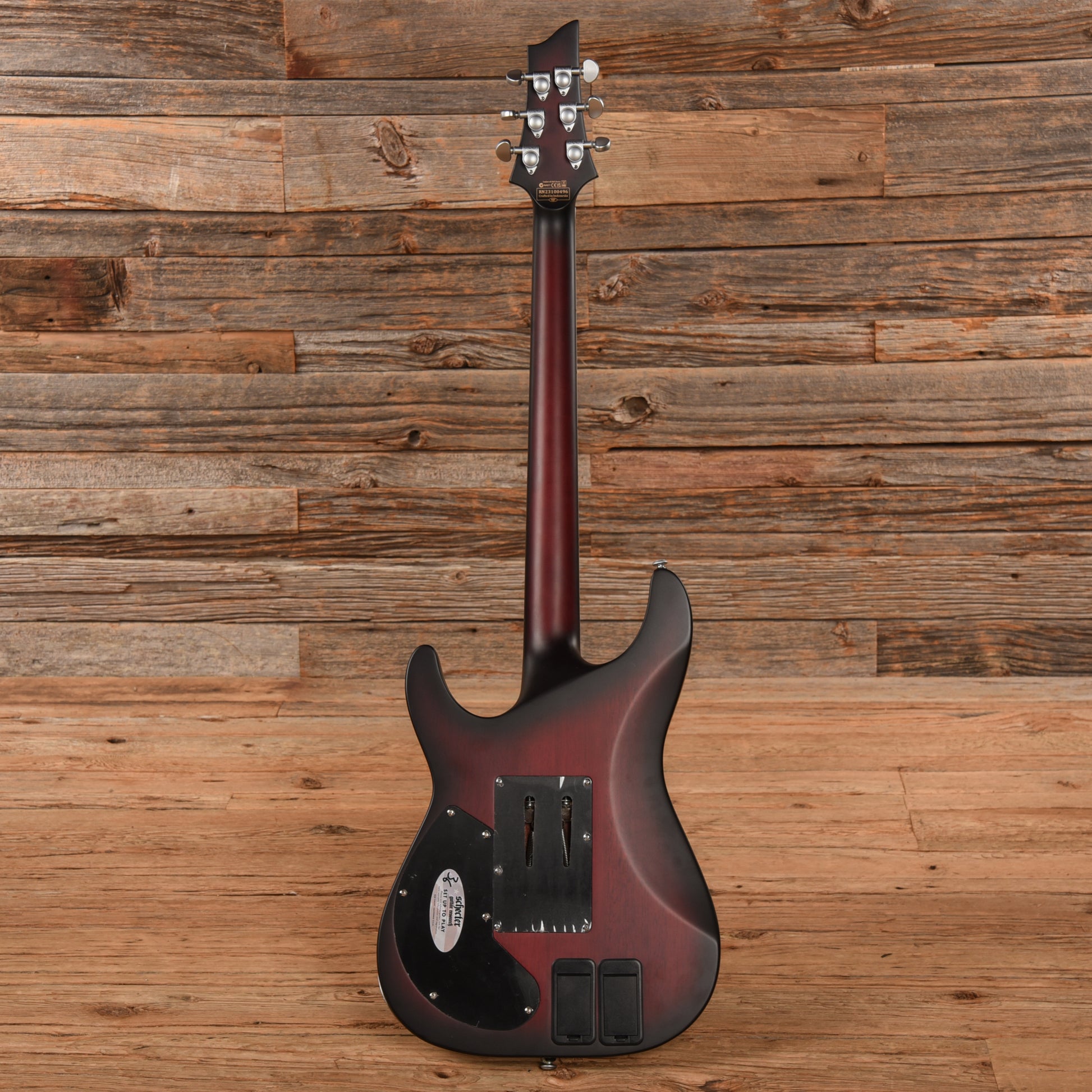 Schecter C-1 Platinum FR S Sustainiac Crimson Red Burst Satin Electric Guitars / Solid Body