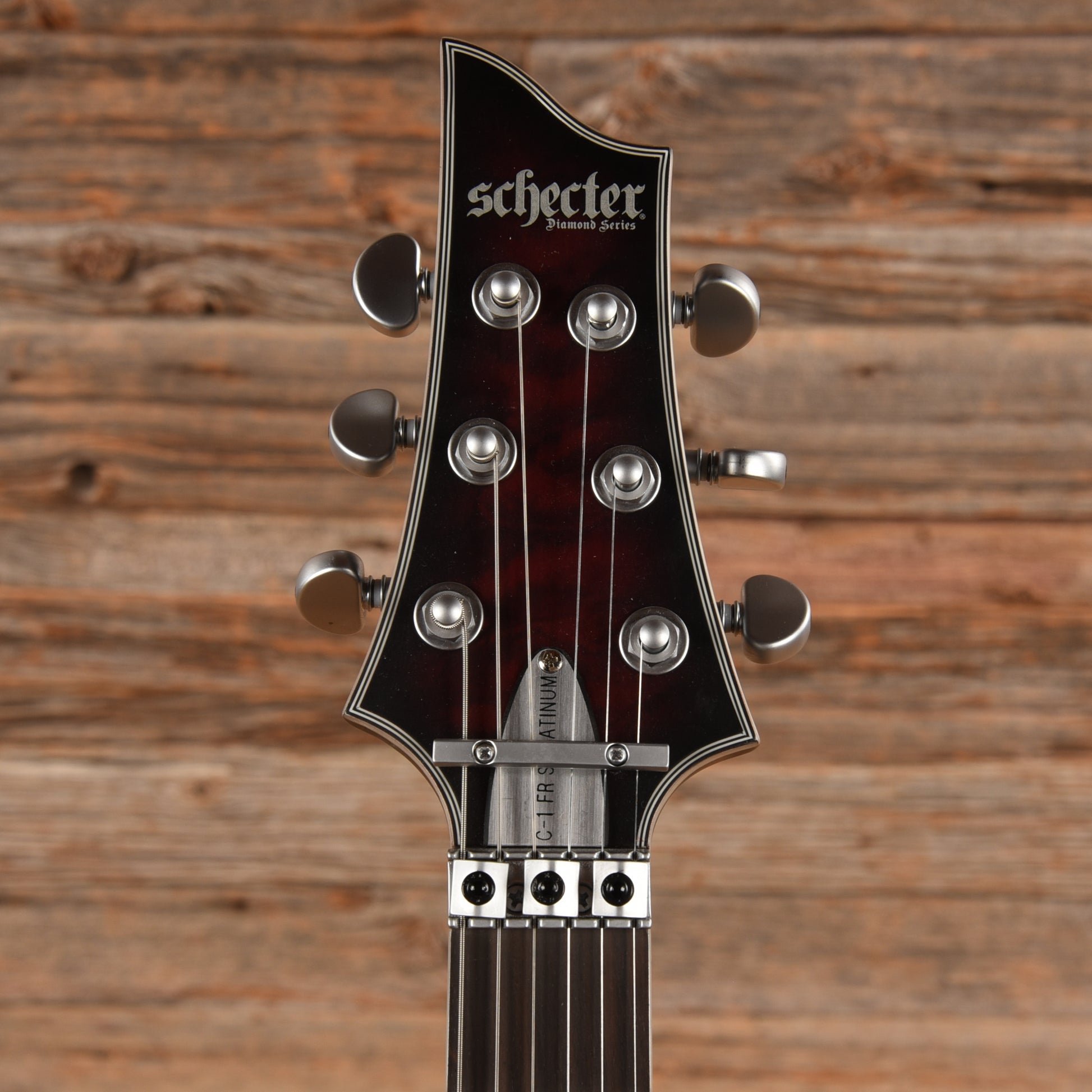 Schecter C-1 Platinum FR S Sustainiac Crimson Red Burst Satin Electric Guitars / Solid Body