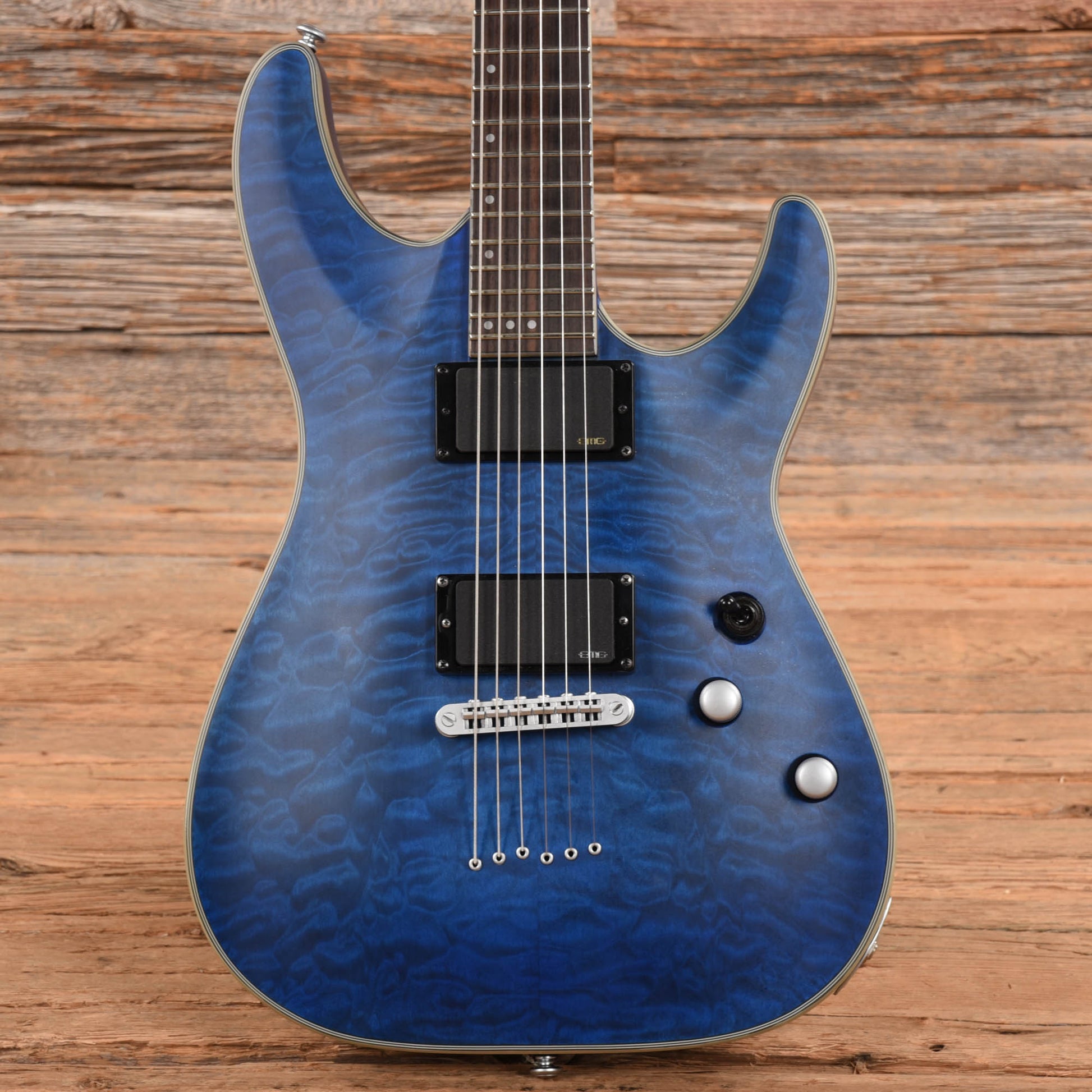 Schecter C-1 Platinum See-Thru Midnight Blue Satin 2021 Electric Guitars / Solid Body