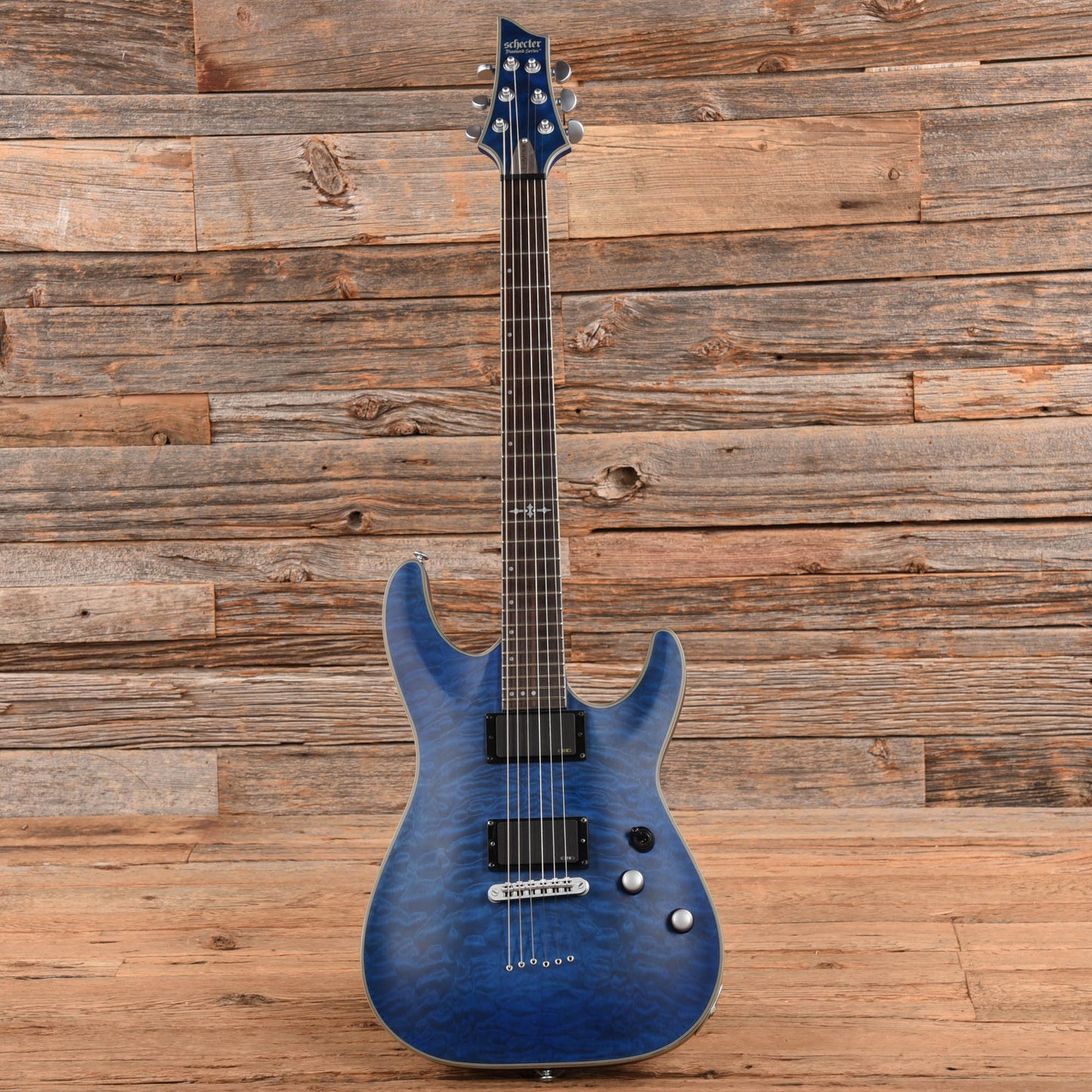 Schecter C-1 Platinum See-Thru Midnight Blue Satin 2021 Electric Guitars / Solid Body