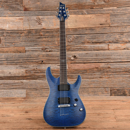 Schecter C-1 Platinum See-Thru Midnight Blue Satin 2021 Electric Guitars / Solid Body