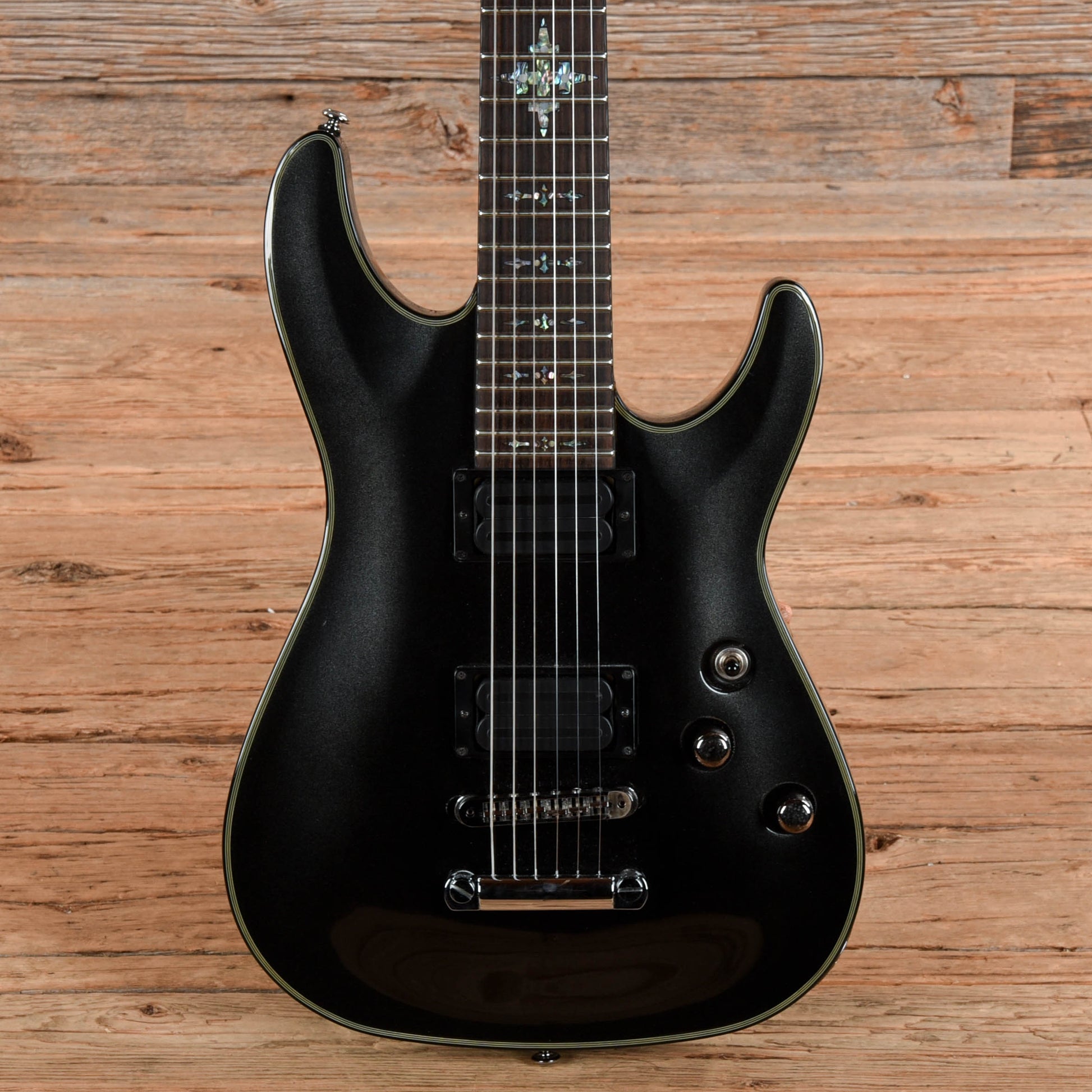 Schecter Damien Elite 7 Black Electric Guitars / Solid Body