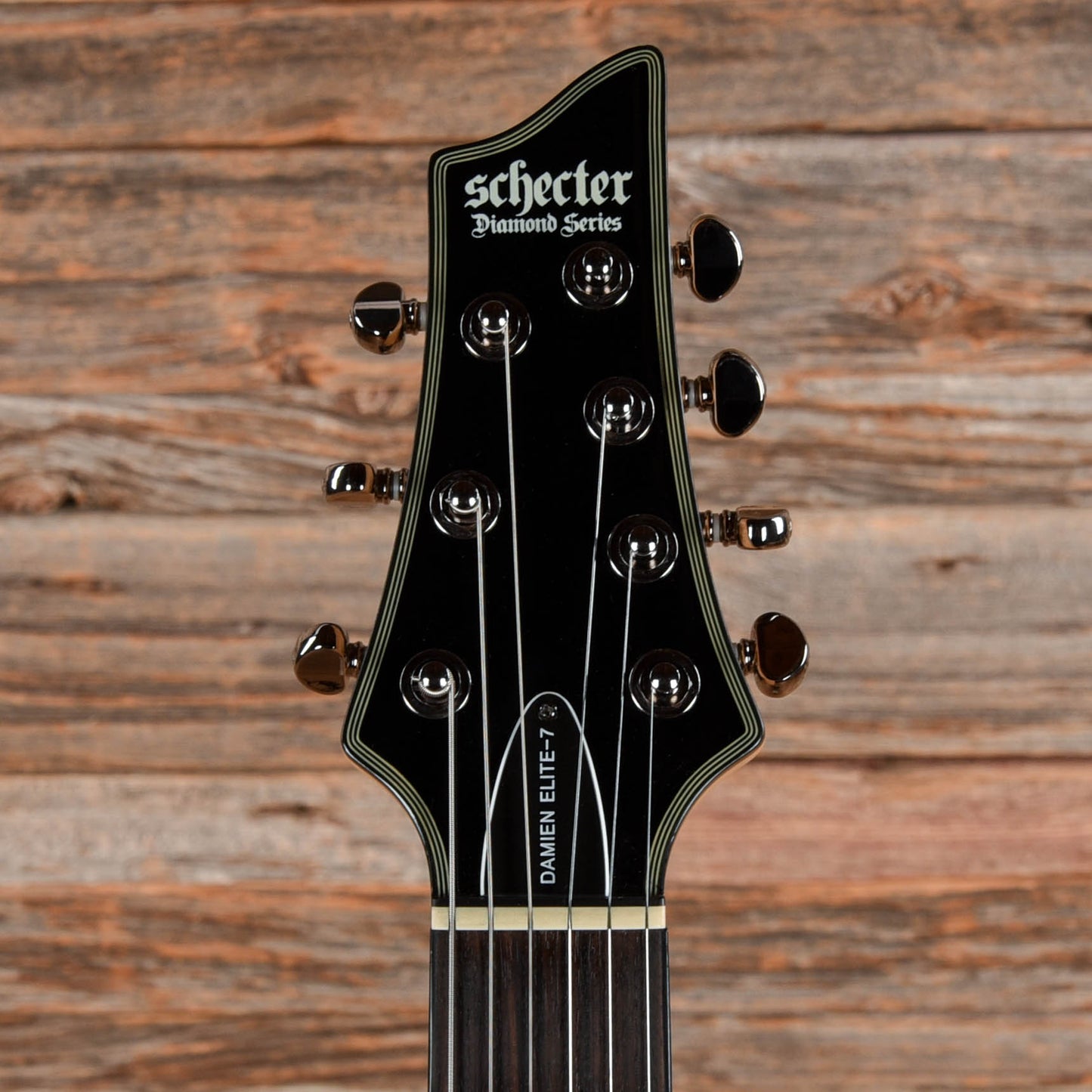 Schecter Damien Elite 7 Black Electric Guitars / Solid Body