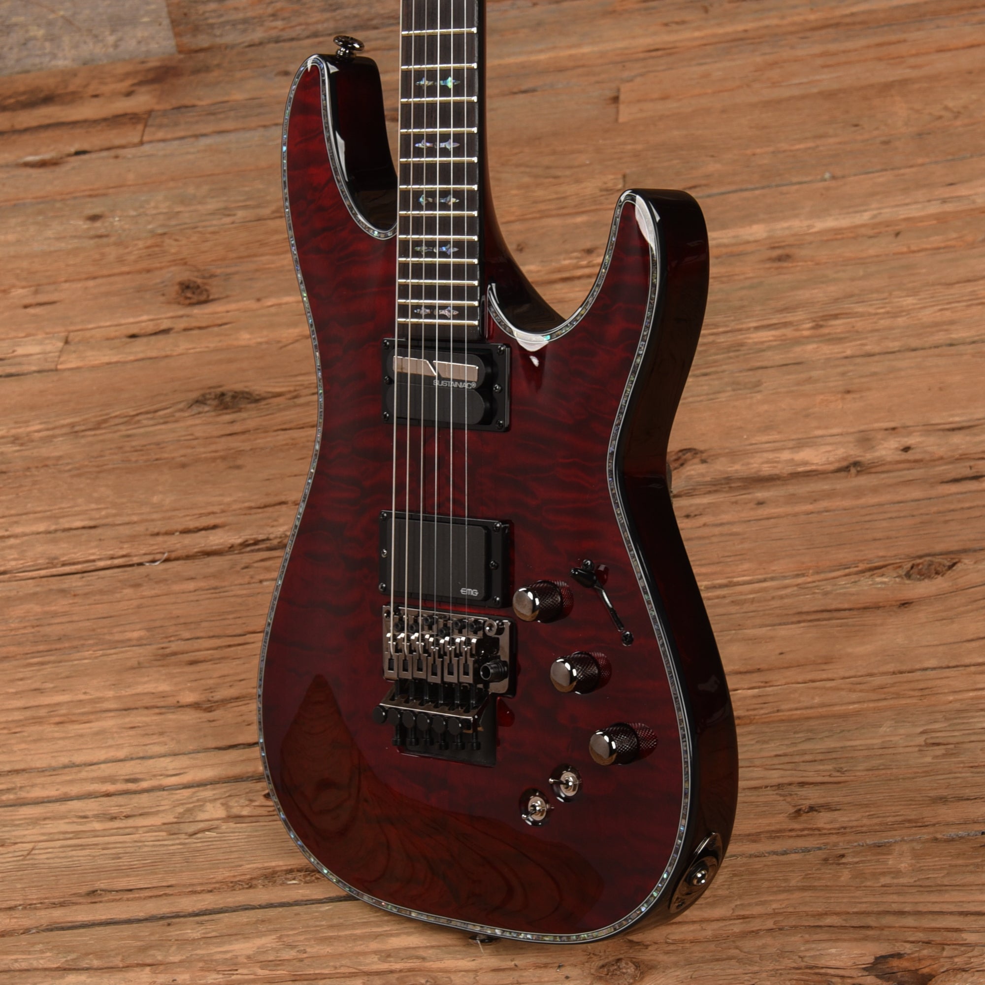 Schecter Hellraiser C-1 FR S Sustainiac Black Cherry 2022 Electric Guitars / Solid Body