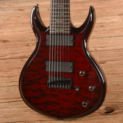 Schecter Hellraiser Devil 8 Transparent Red 2009 Electric Guitars / Solid Body
