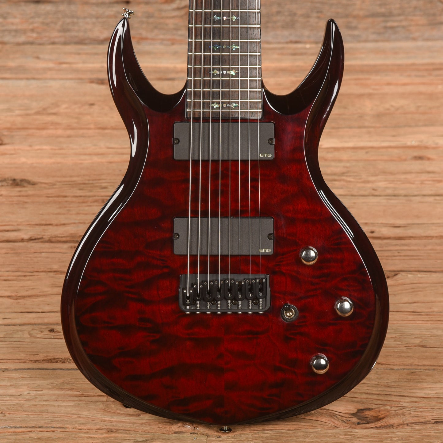 Schecter Hellraiser Devil 8 Transparent Red 2009 Electric Guitars / Solid Body